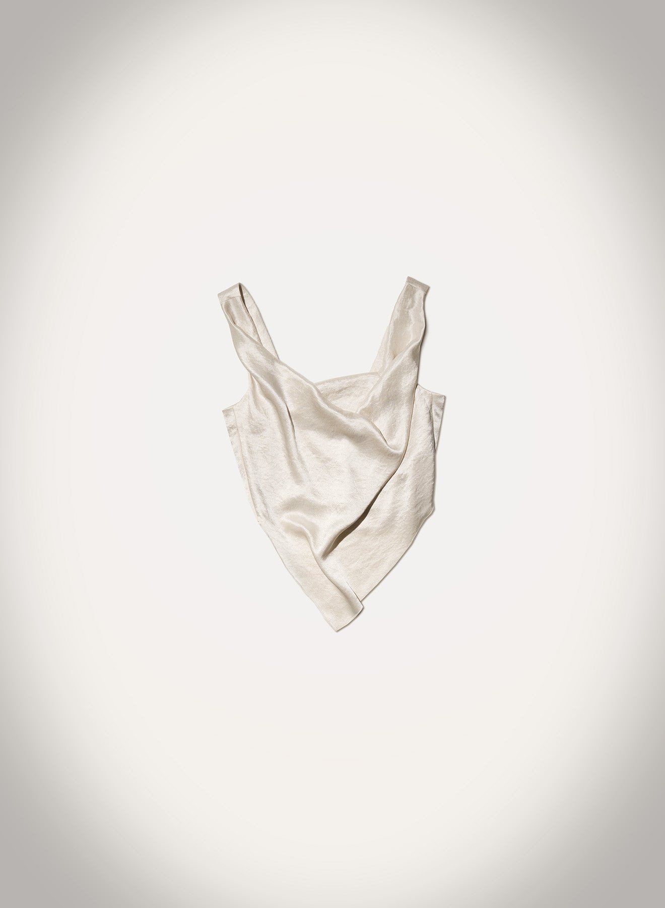 Sleeveless Draped Slip Satin Top - 2
