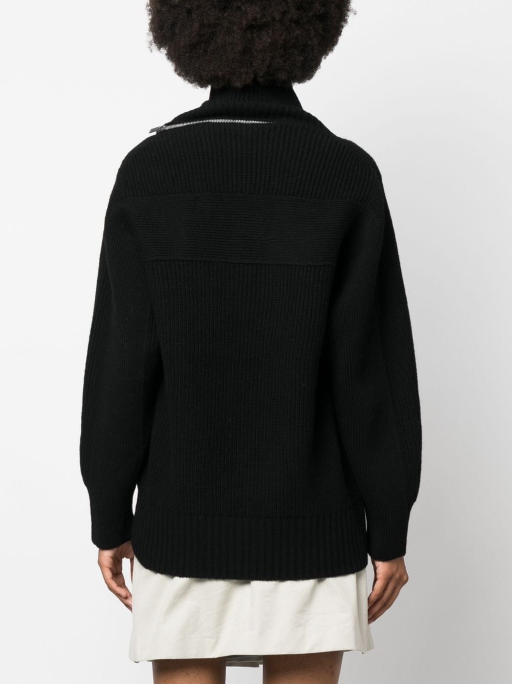 zip-detail wool jumper - 4