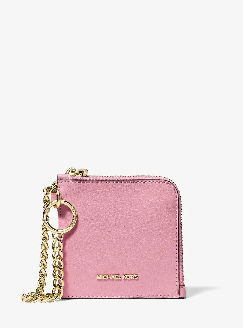 Jet Set Travel Pebbled Leather Chain Wallet - 1