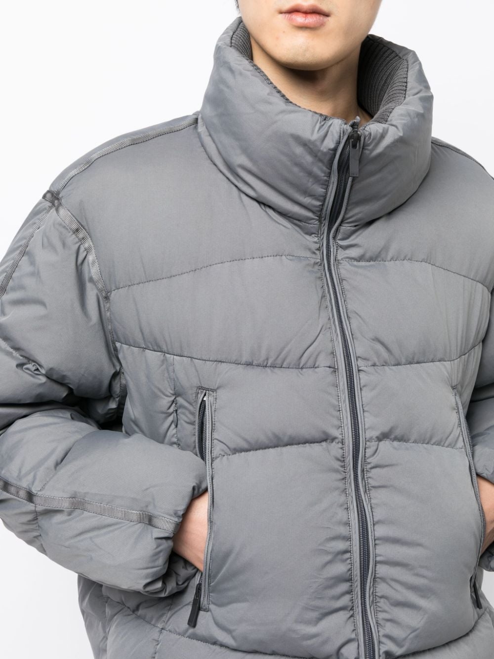 high-neck padded jacket - 5