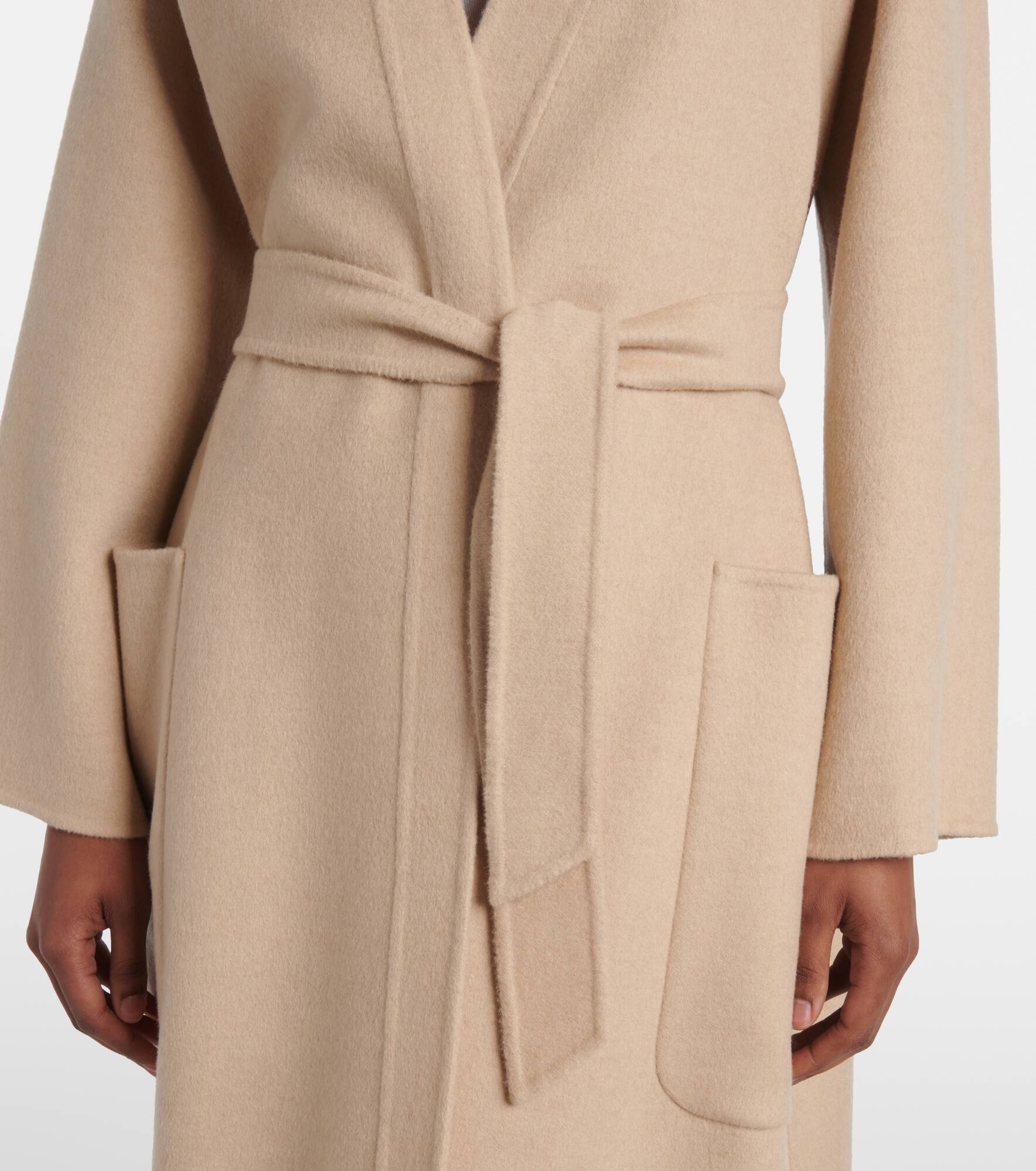 Vezzoso camel hair wrap coat - 5