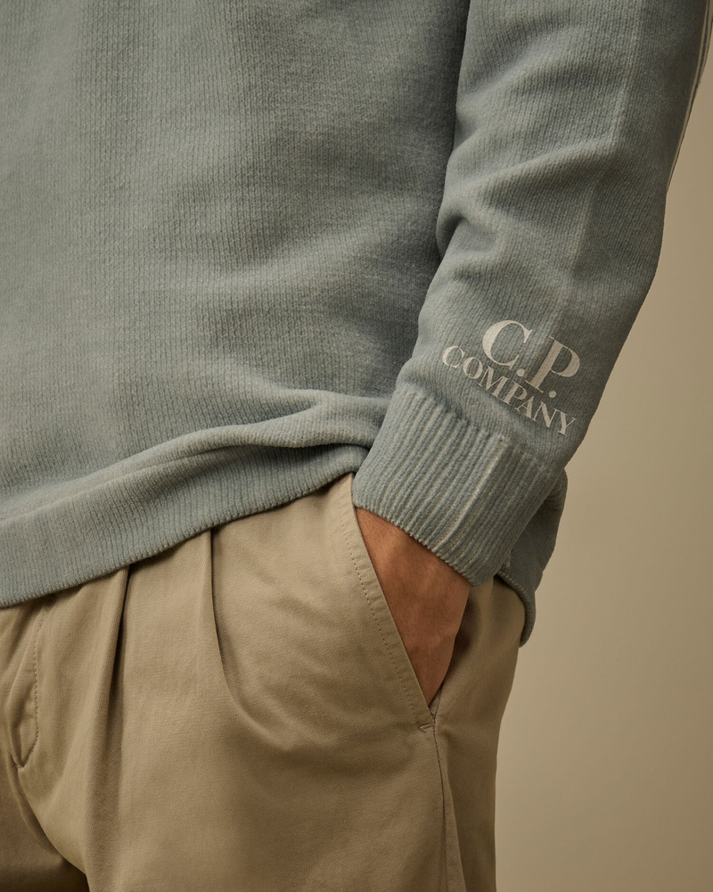 Cotton Chenille Double Dyed Crewneck Sweater 5