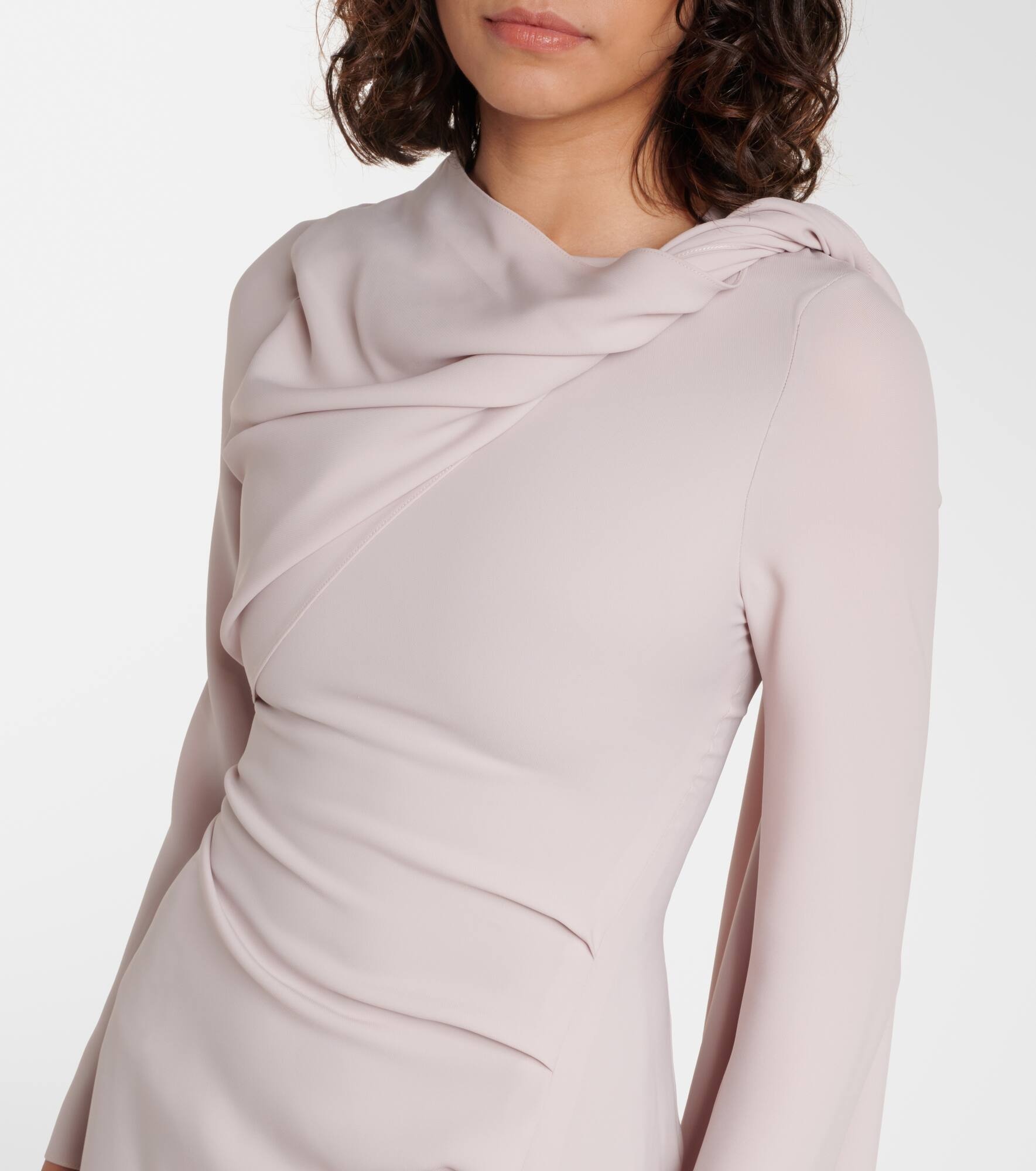 Draped silk gown - 4