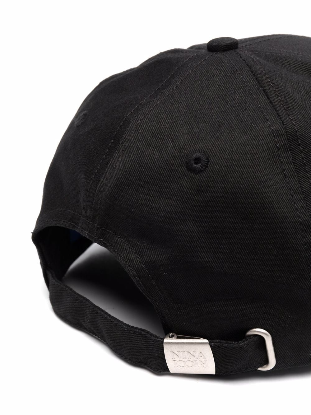 logo-embroidered twill cotton cap - 2