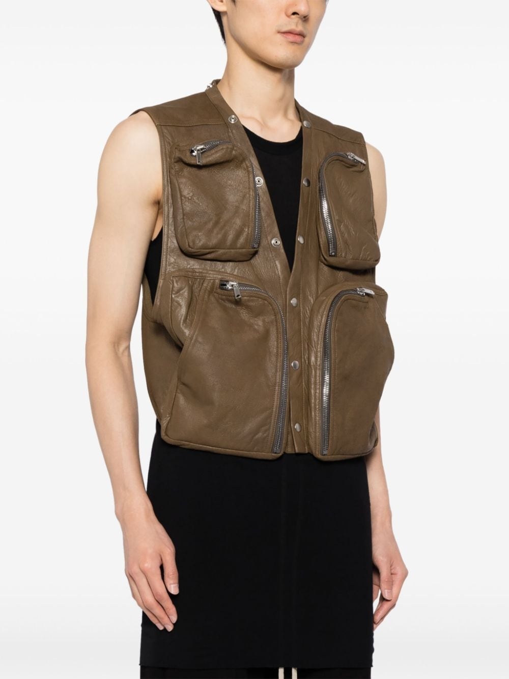 button-up cargo military jacket - 3