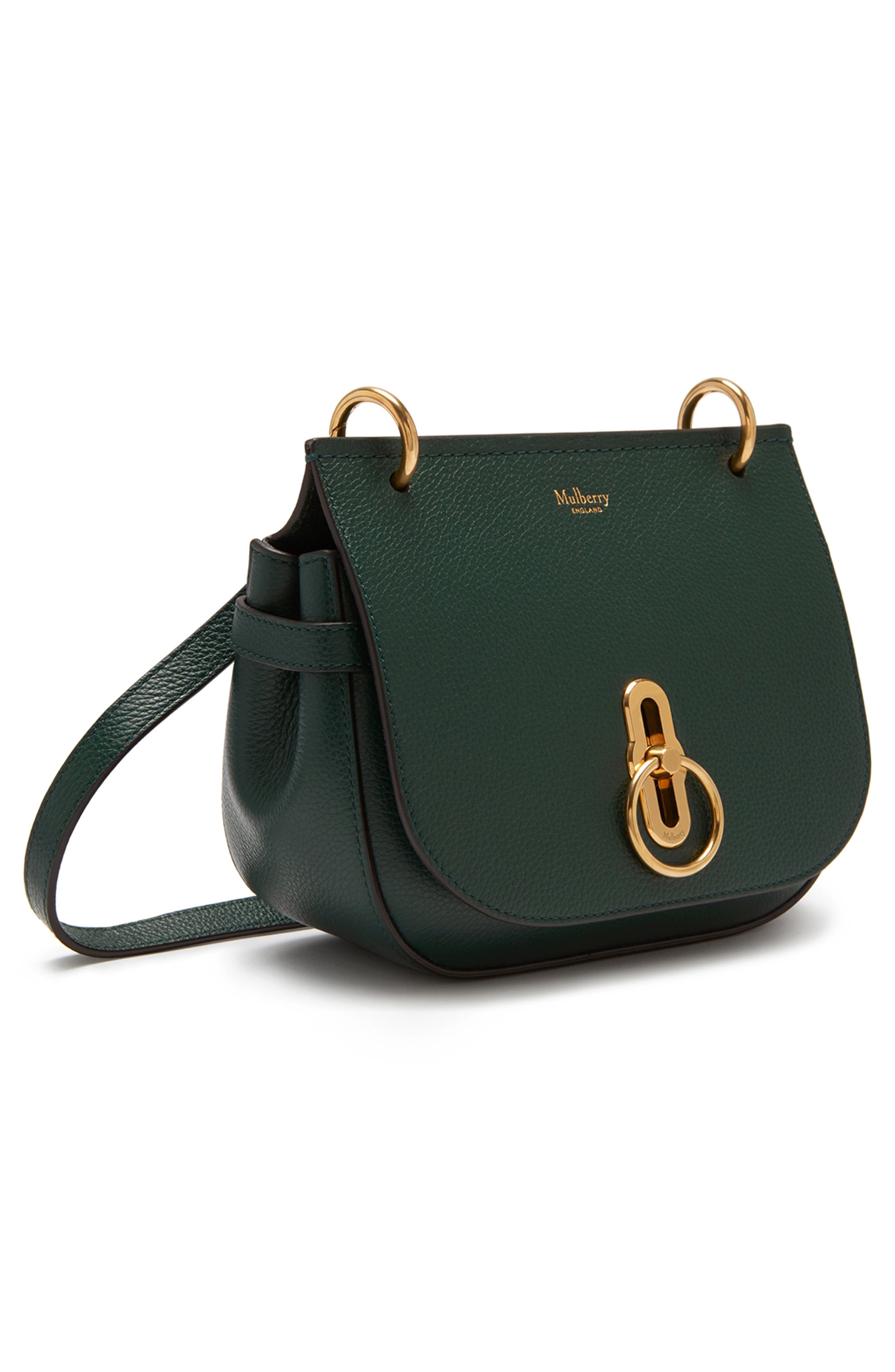Small Amberley Leather Satchel in  Green - 6