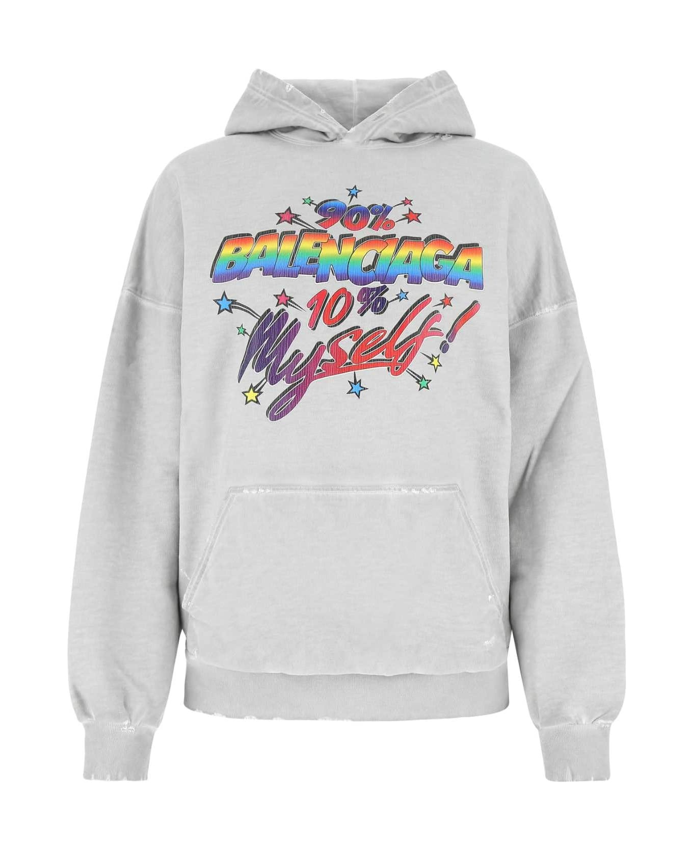 Grey Cotton Oversize Sweatshirt - 1