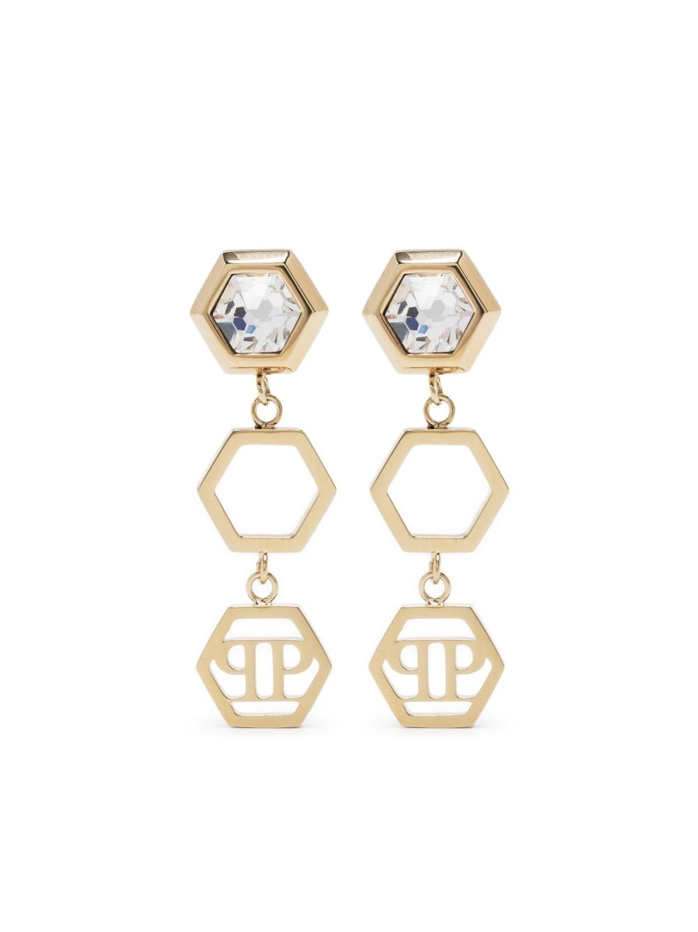 Hexagon Lux drop earrings - 1