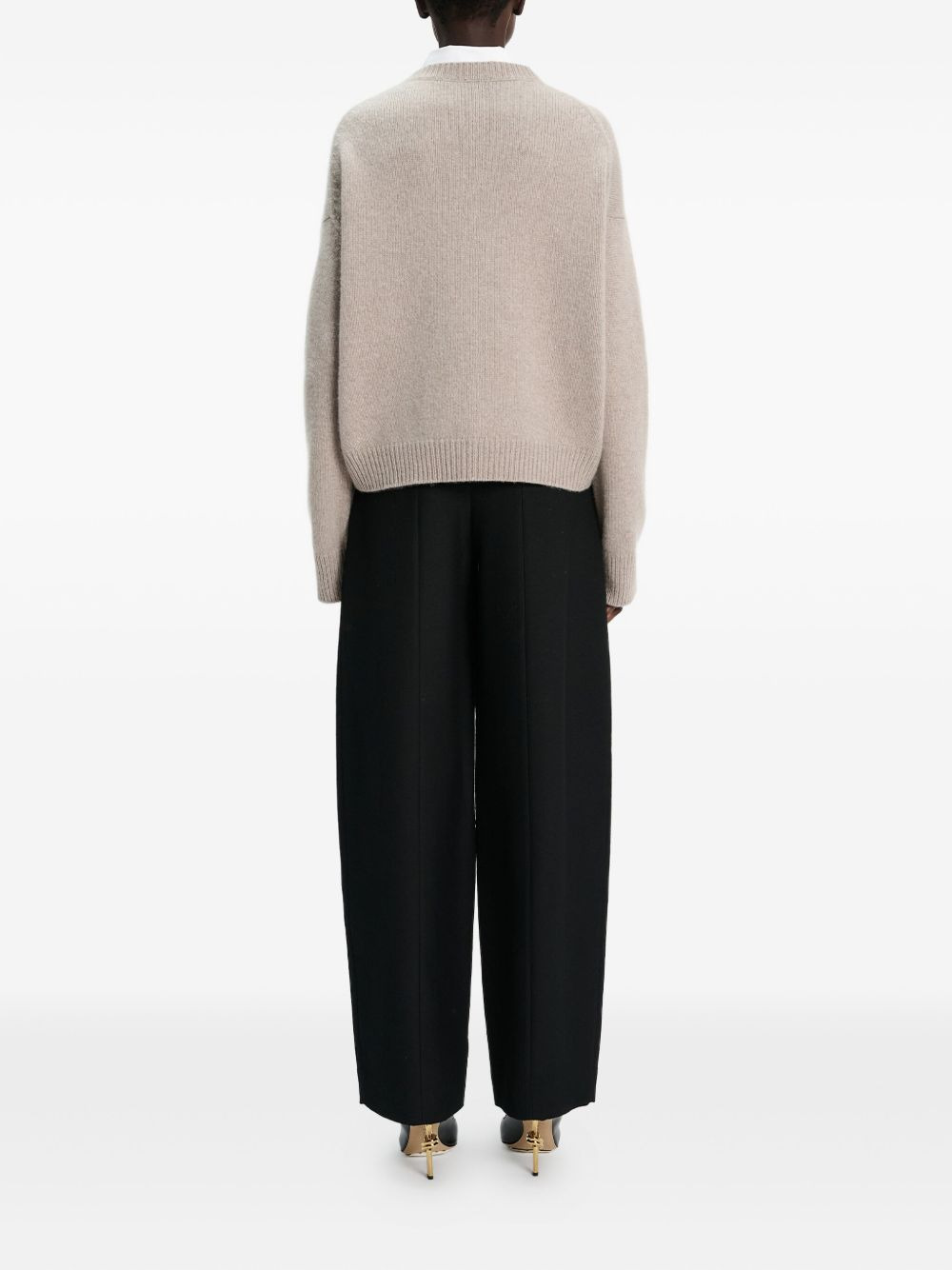 round-neck cashmere sweater - 4