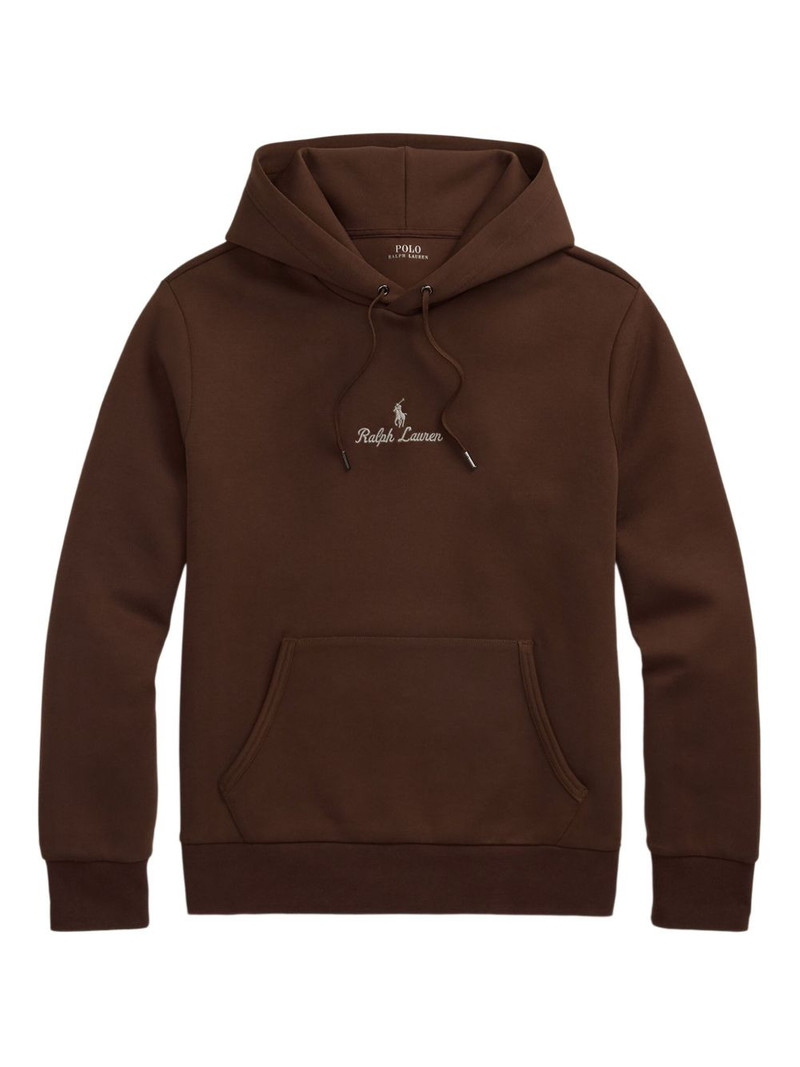logo-embroidered hoodie 1