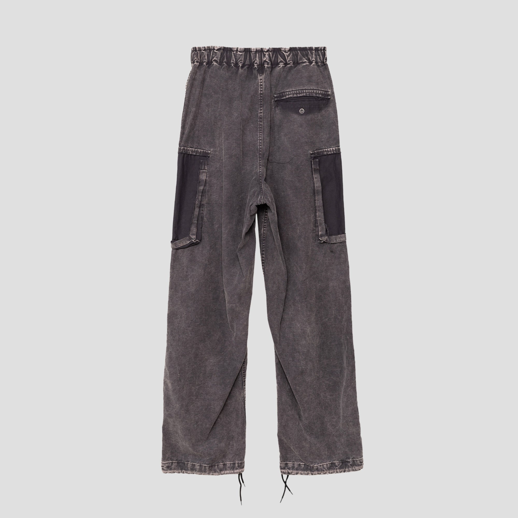 COTTON/SATIN CARGO PANTS - 2