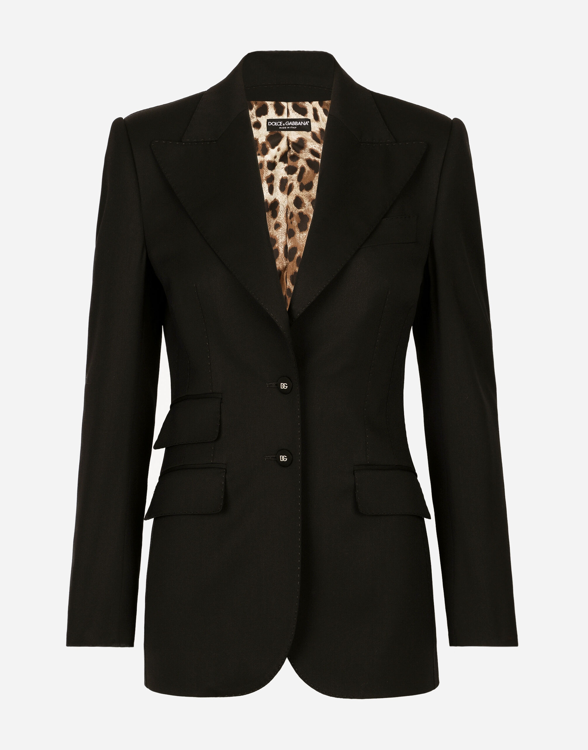Gabardine Turlington jacket with top-stitching - 1