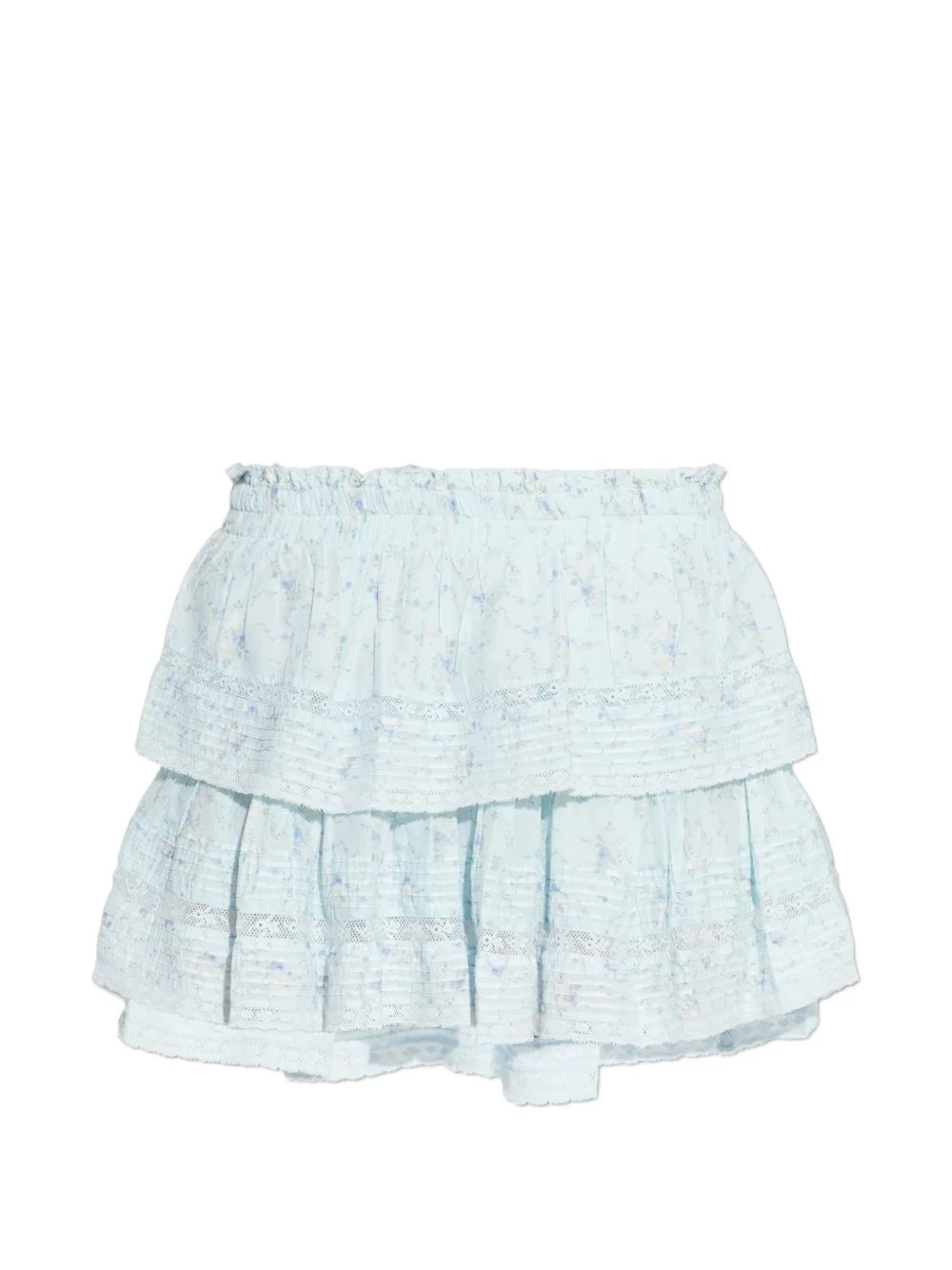 ruffled floral-print mini skirt - 1