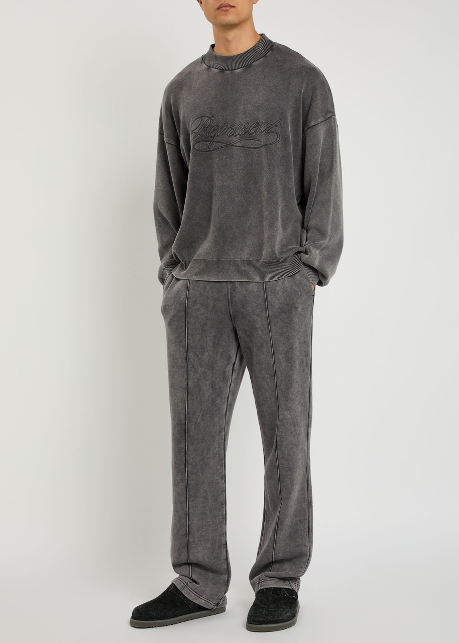 Represent Stamped Logo Cotton Jumper - 4