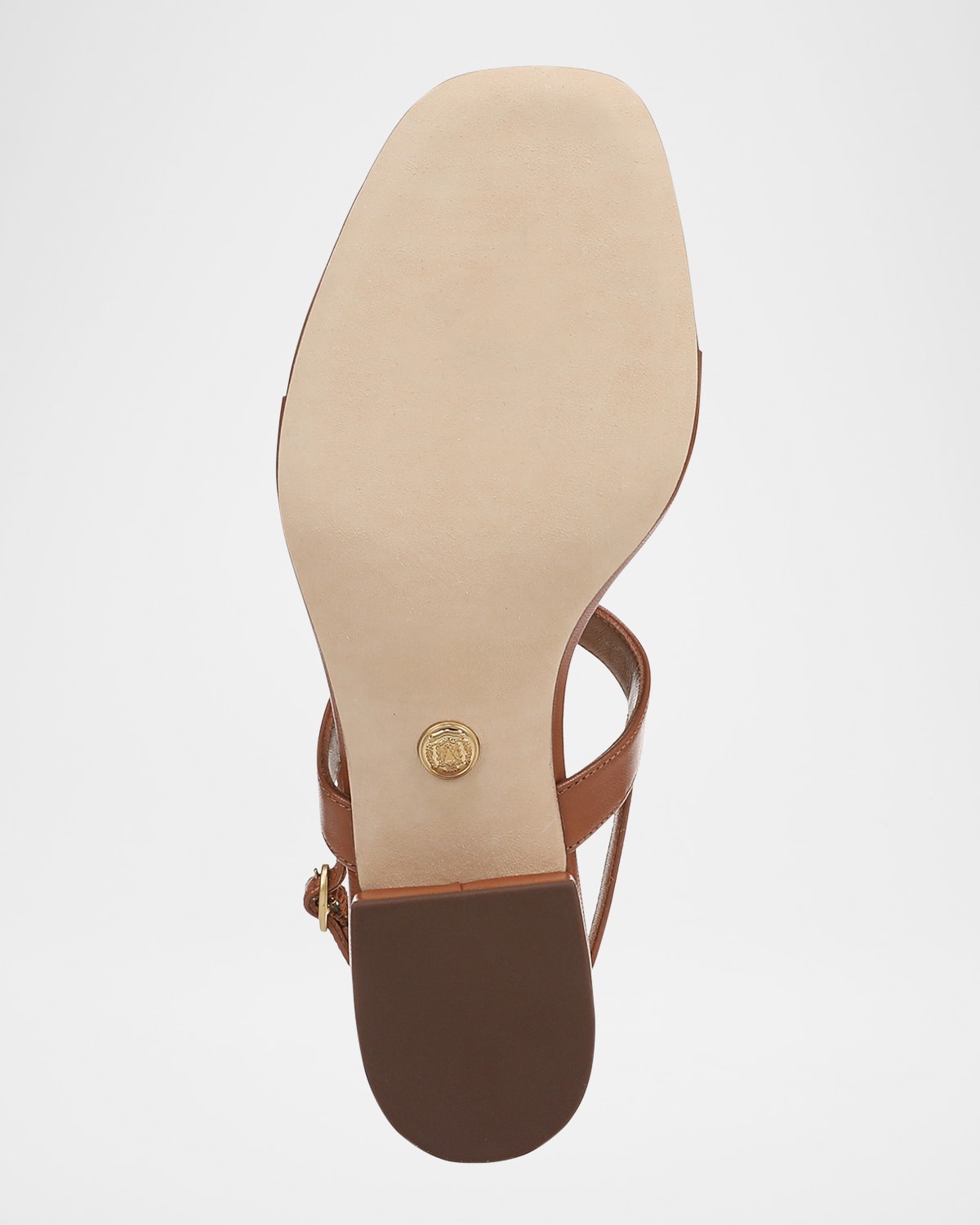Andie Leather Chain Slingback Sandals - 5