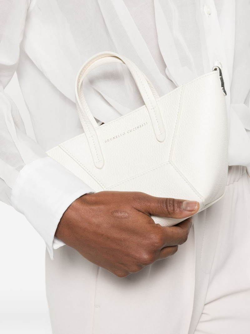 Brunello Cucinelli logo-print tote bag outlook