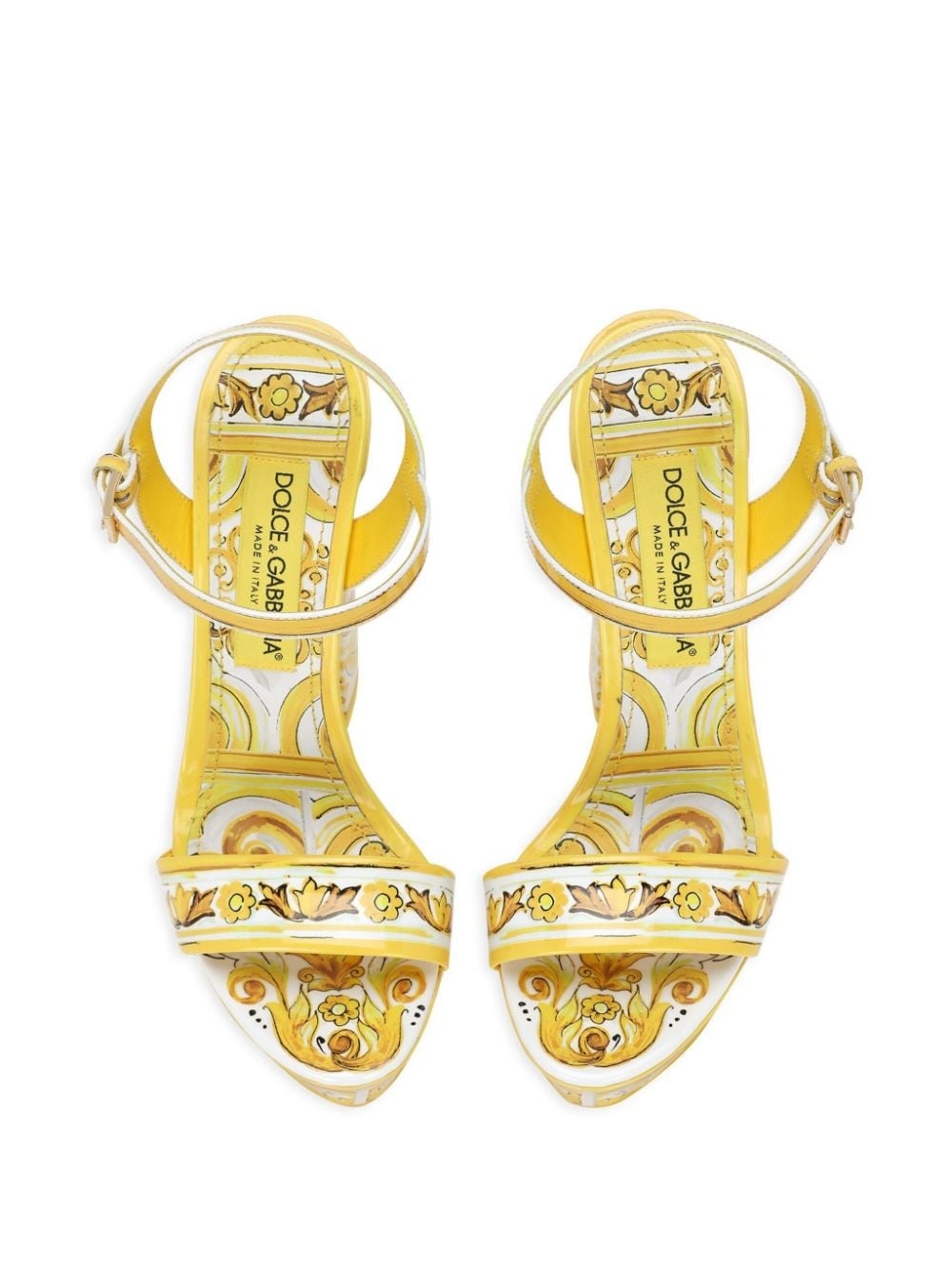 105mm Majolica-print platform sandals - 4