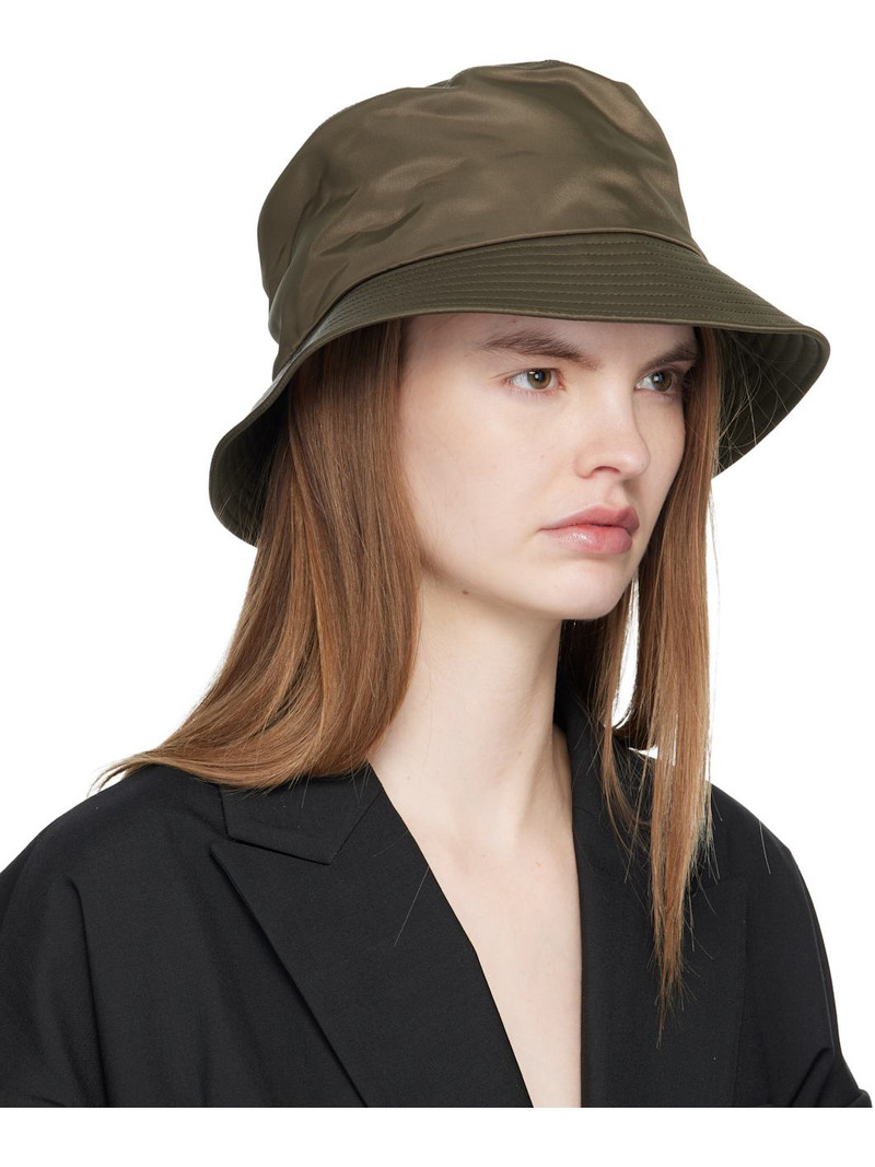 sacai Khaki Single Brim Pocket Bucket Hat outlook