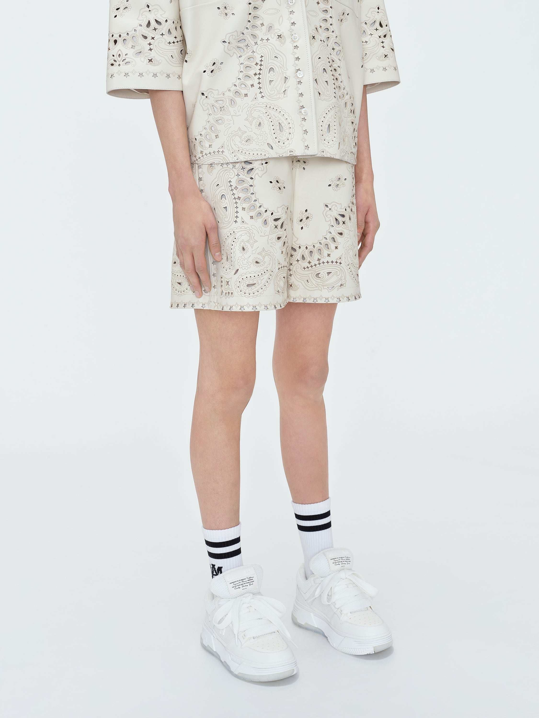 LEATHER BANDANA BOXER SHORT - 4