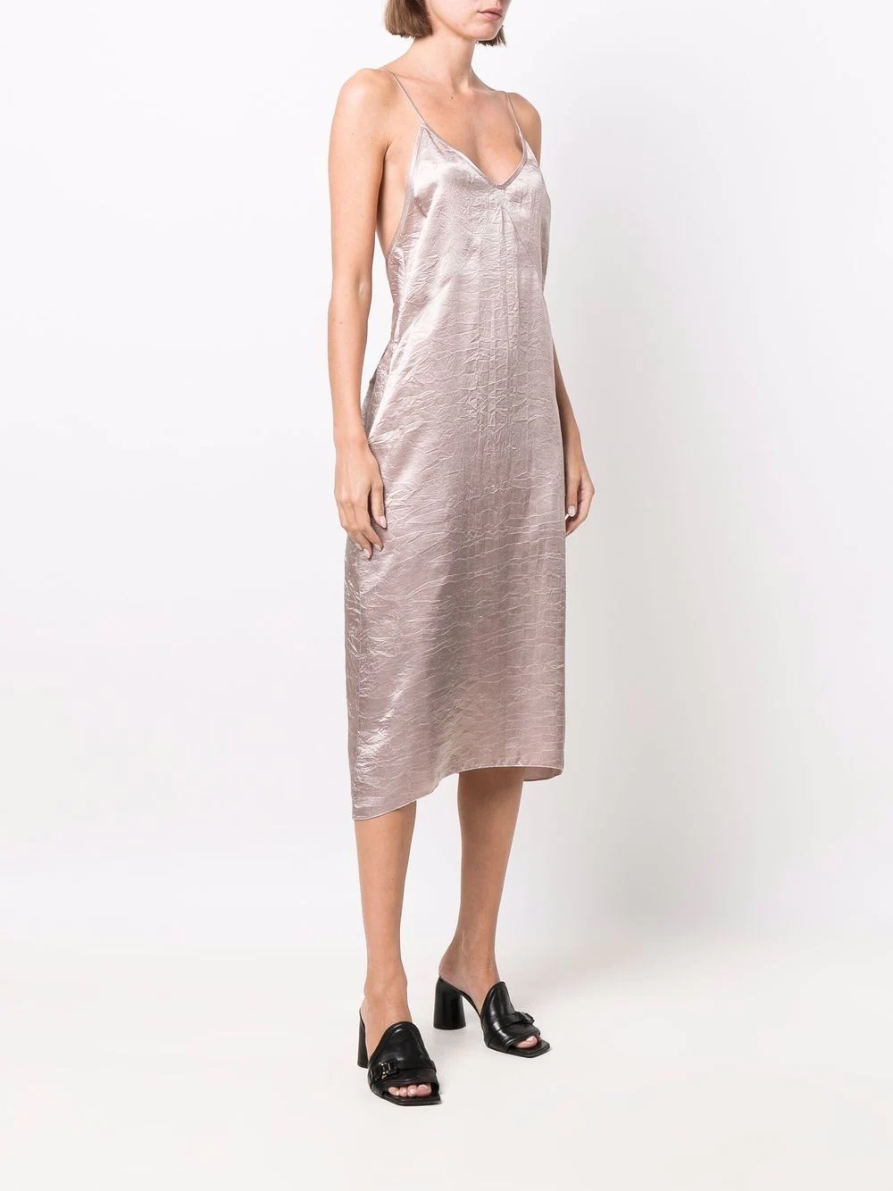 satin-finish cami dress - 4