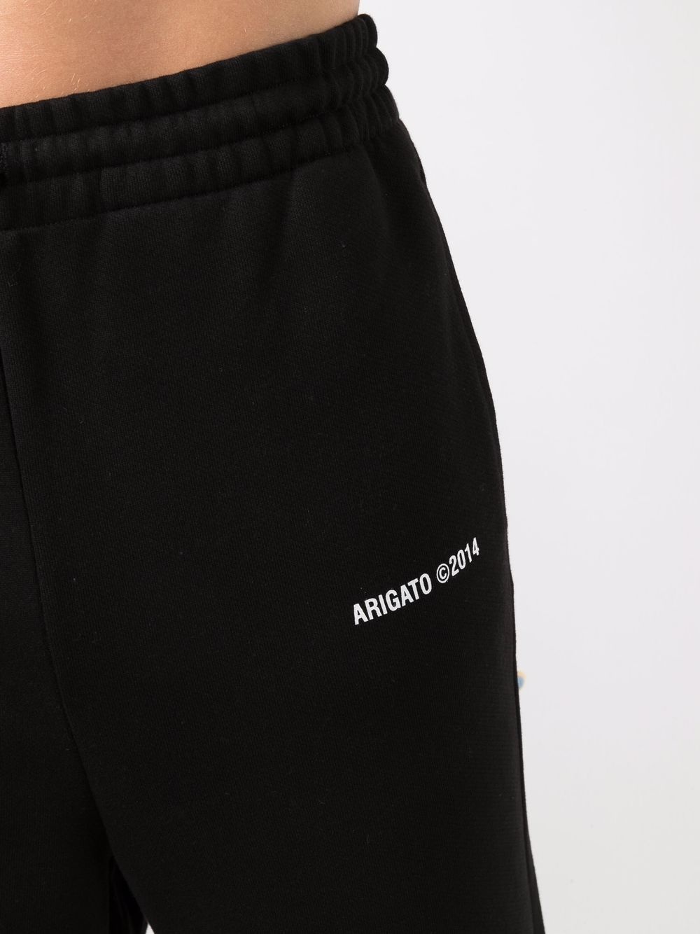 logo-print drawstring straight joggers - 5