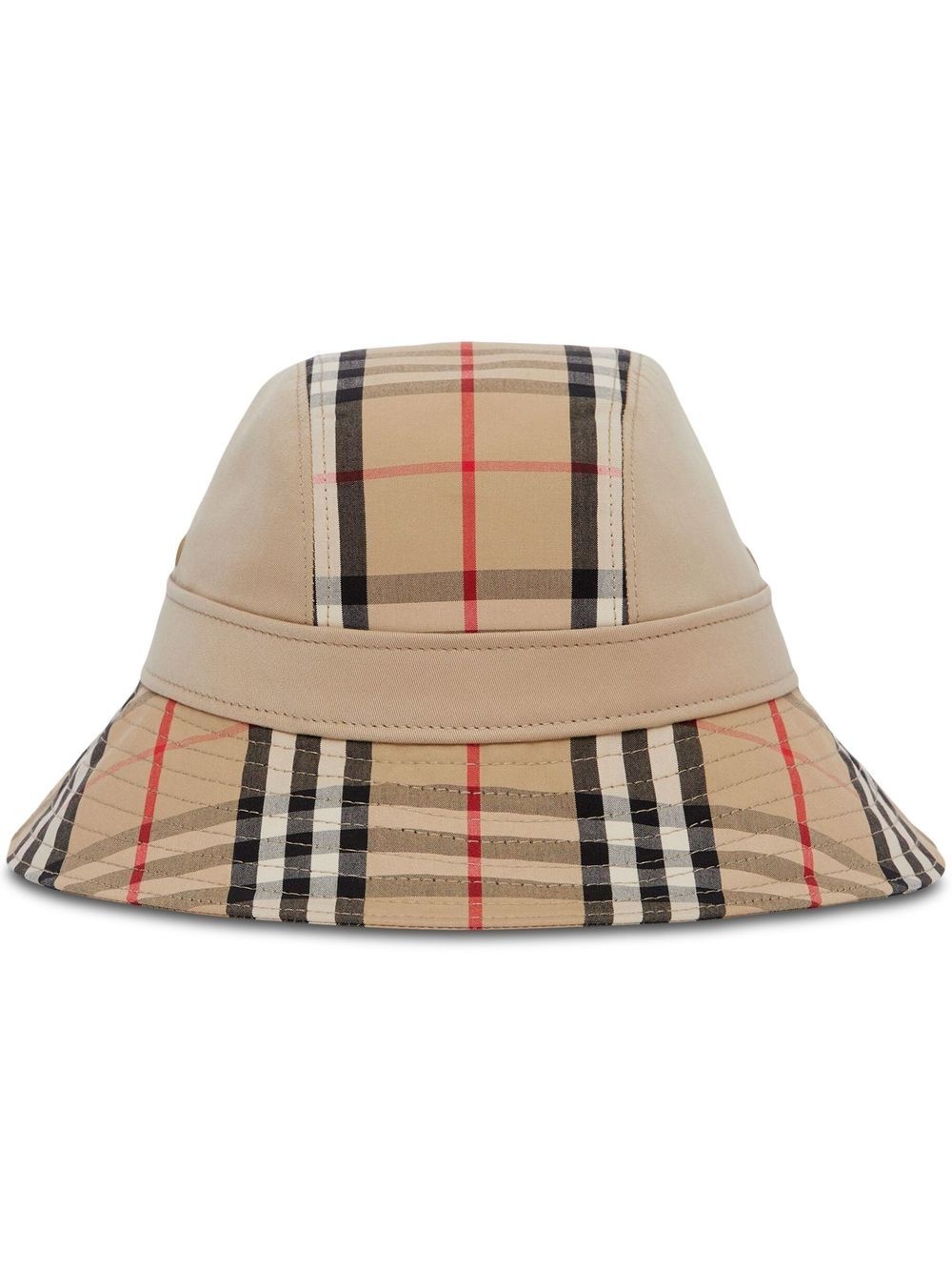 check-pattern bucket hat - 1