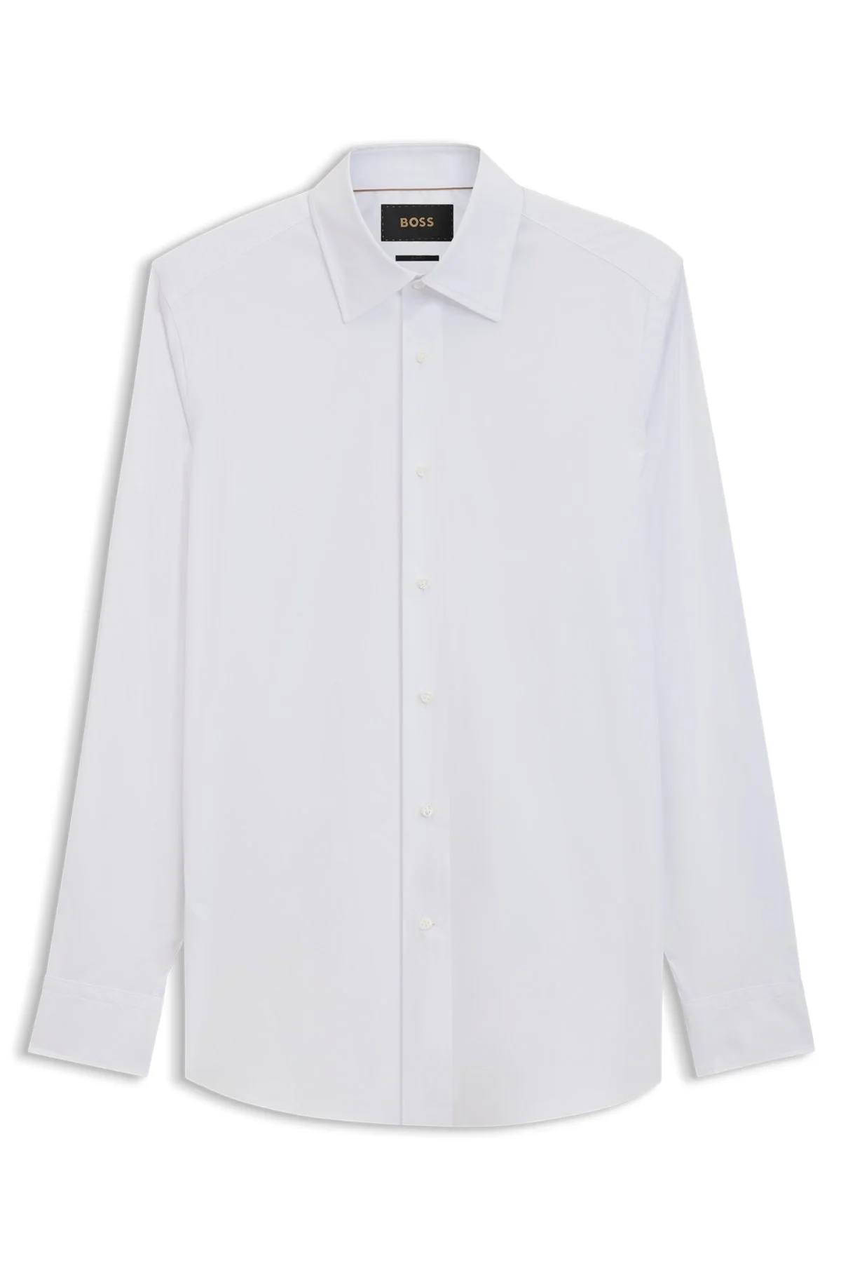 SLIM-FIT SHIRT IN STRETCH COTTON POPLIN - 1