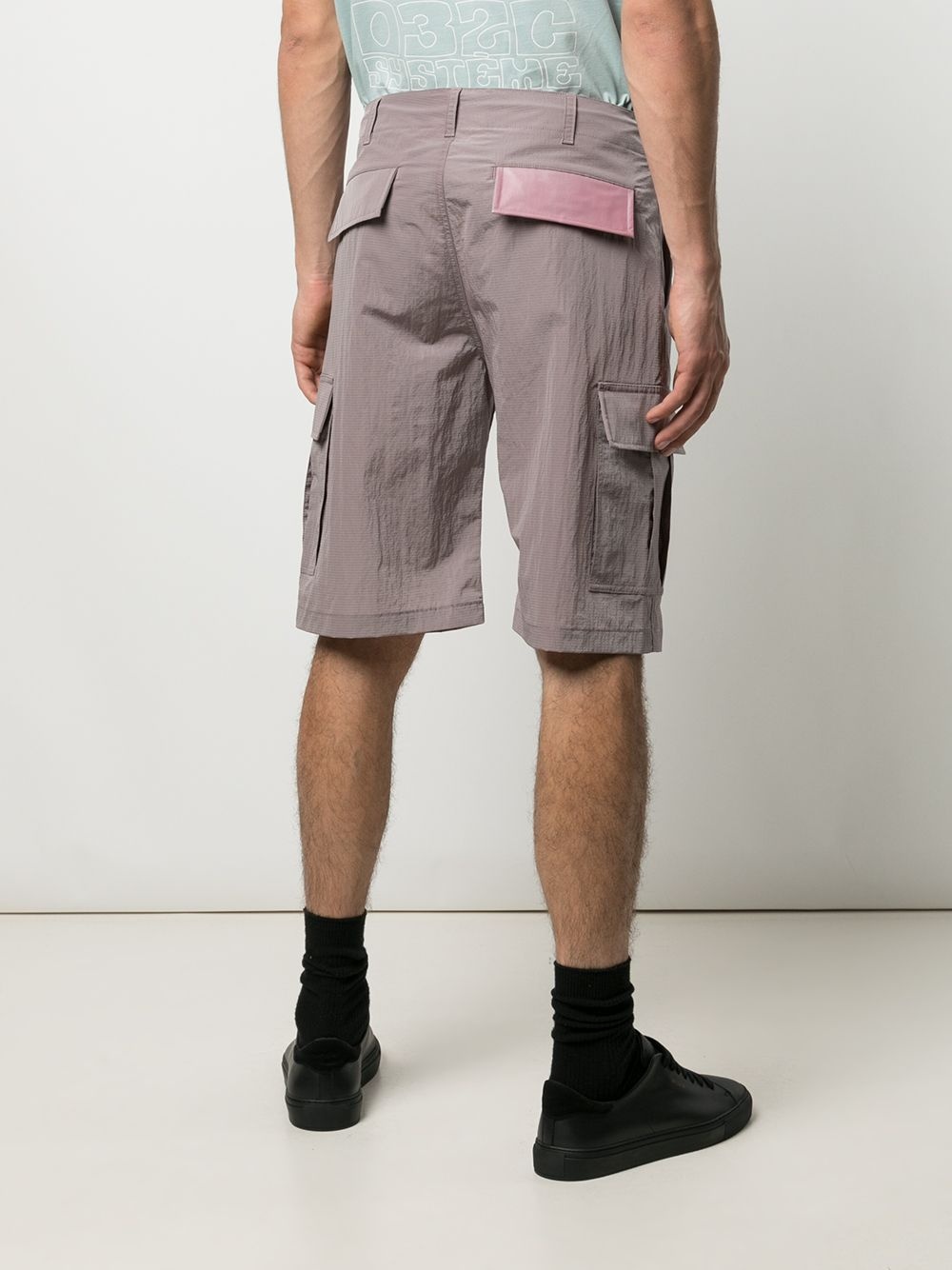 drawstring cargo shorts - 4