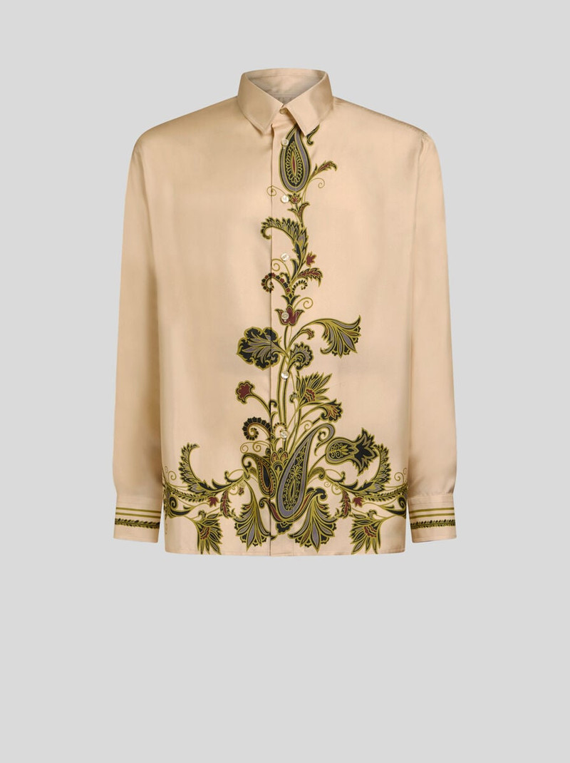 SILK SHIRT WITH PLACED PRINT 1