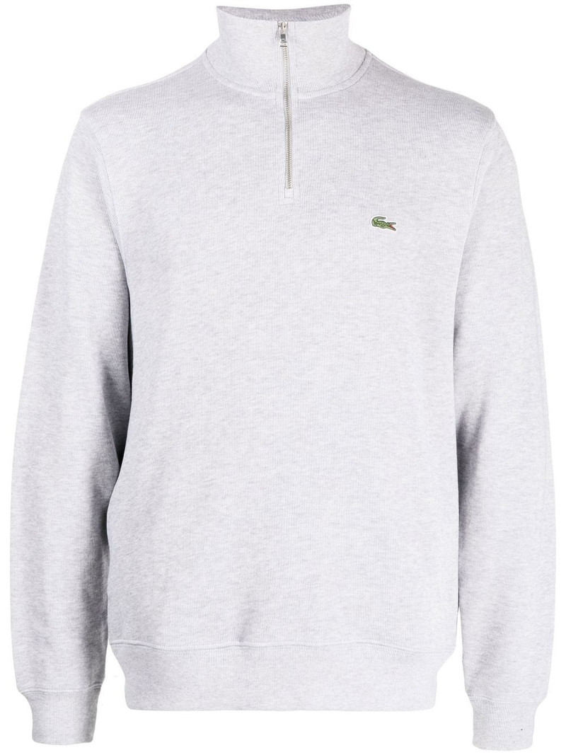 high-neck fine-ribbed jumper 1