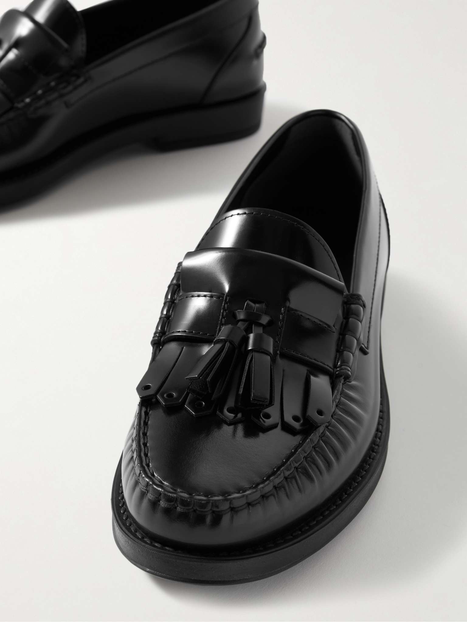 Polished-Leather Tasselled Loafers - 6