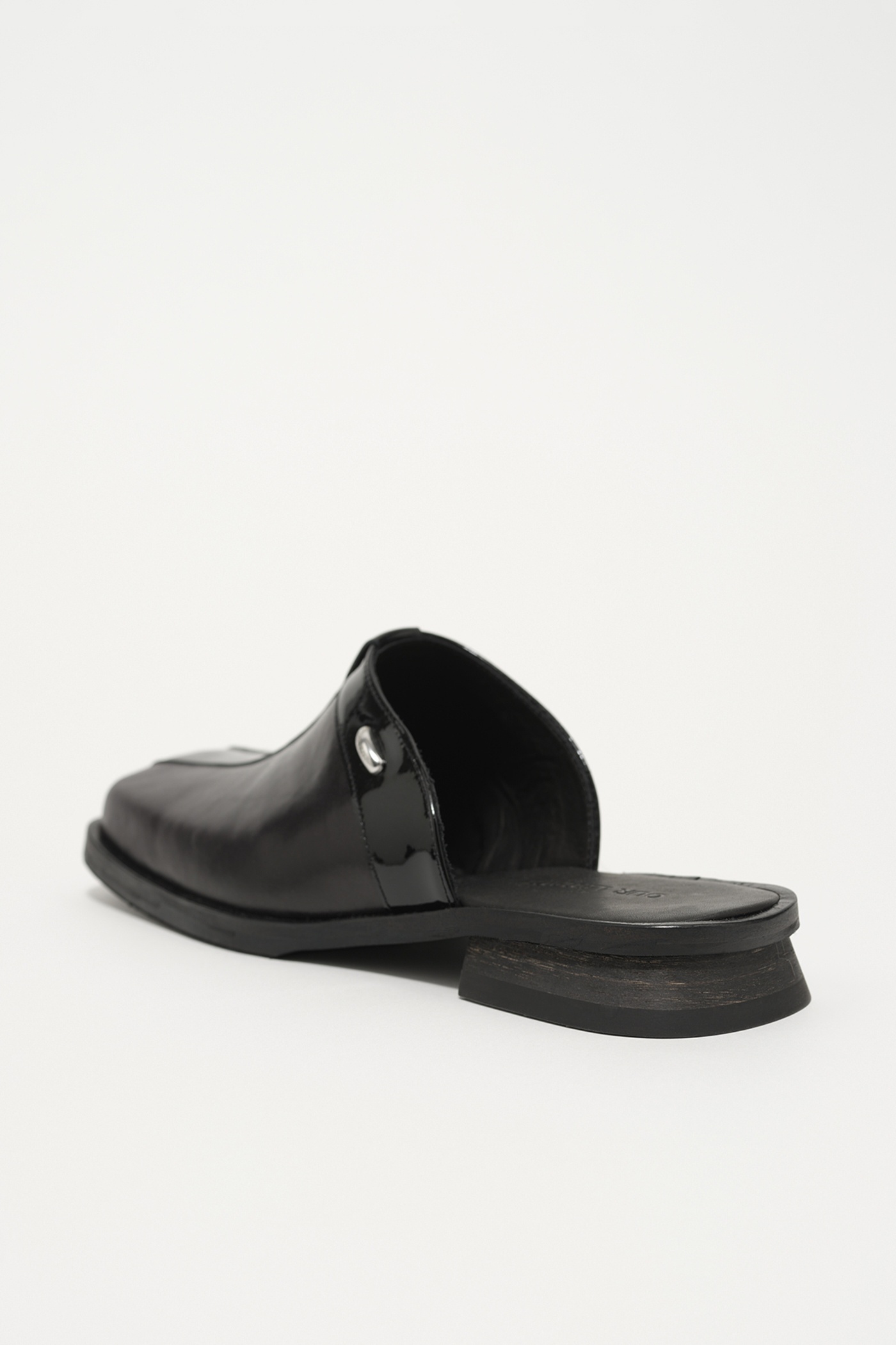 Blunt Mule Top Dyed Black Leather - 3