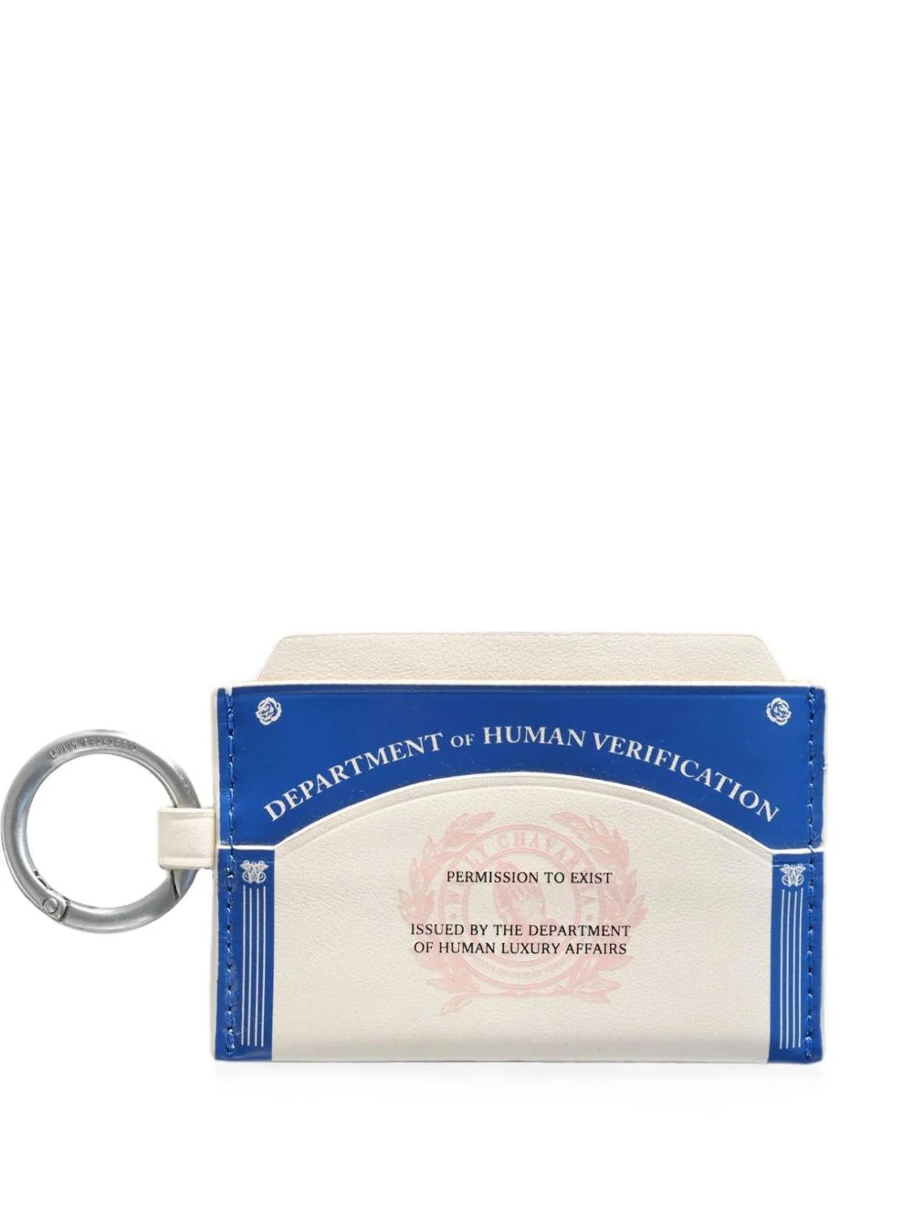 graphic-print leather cardholder - 1