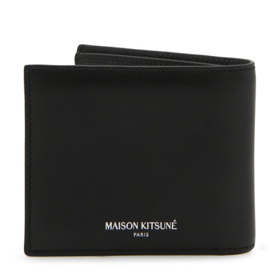 Maison Kitsuné black leather wallet outlook
