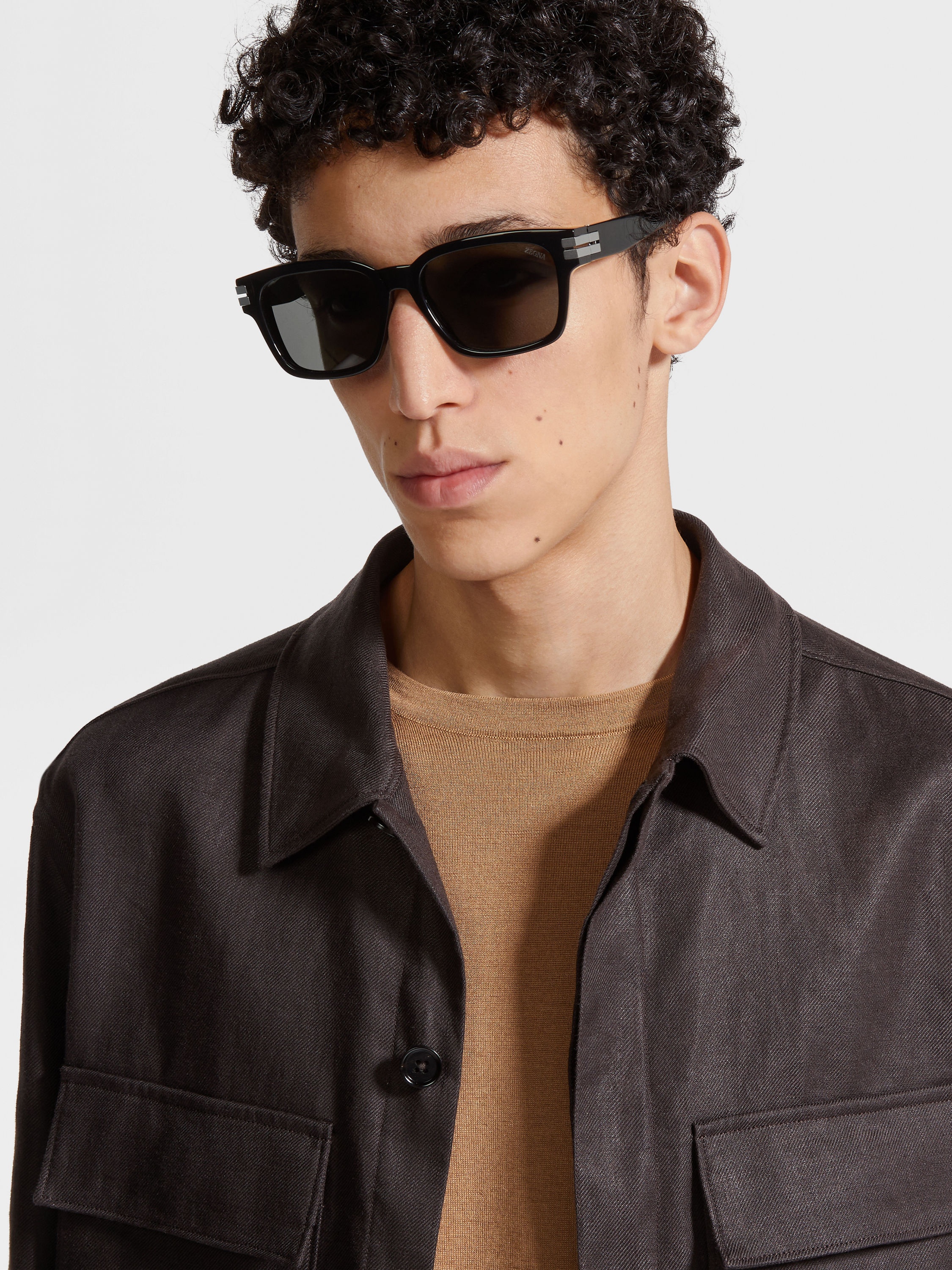 BLACK ACETATE SUNGLASSES - 4