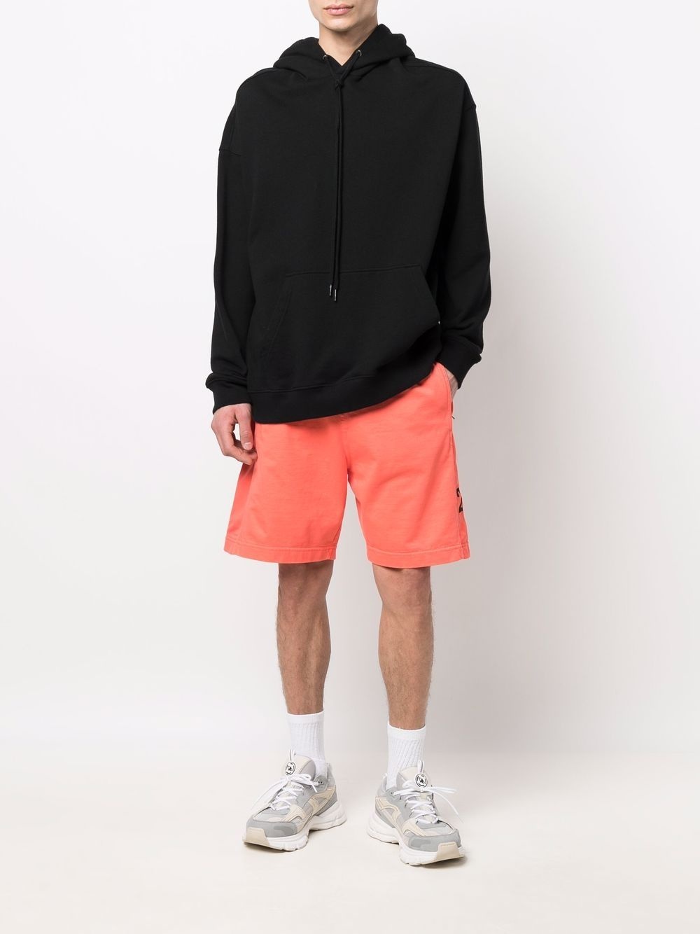 jersey-fleece track shorts - 2