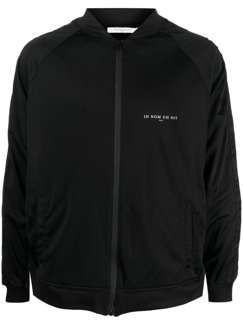 logo-print zip-up sweatshirt - 1