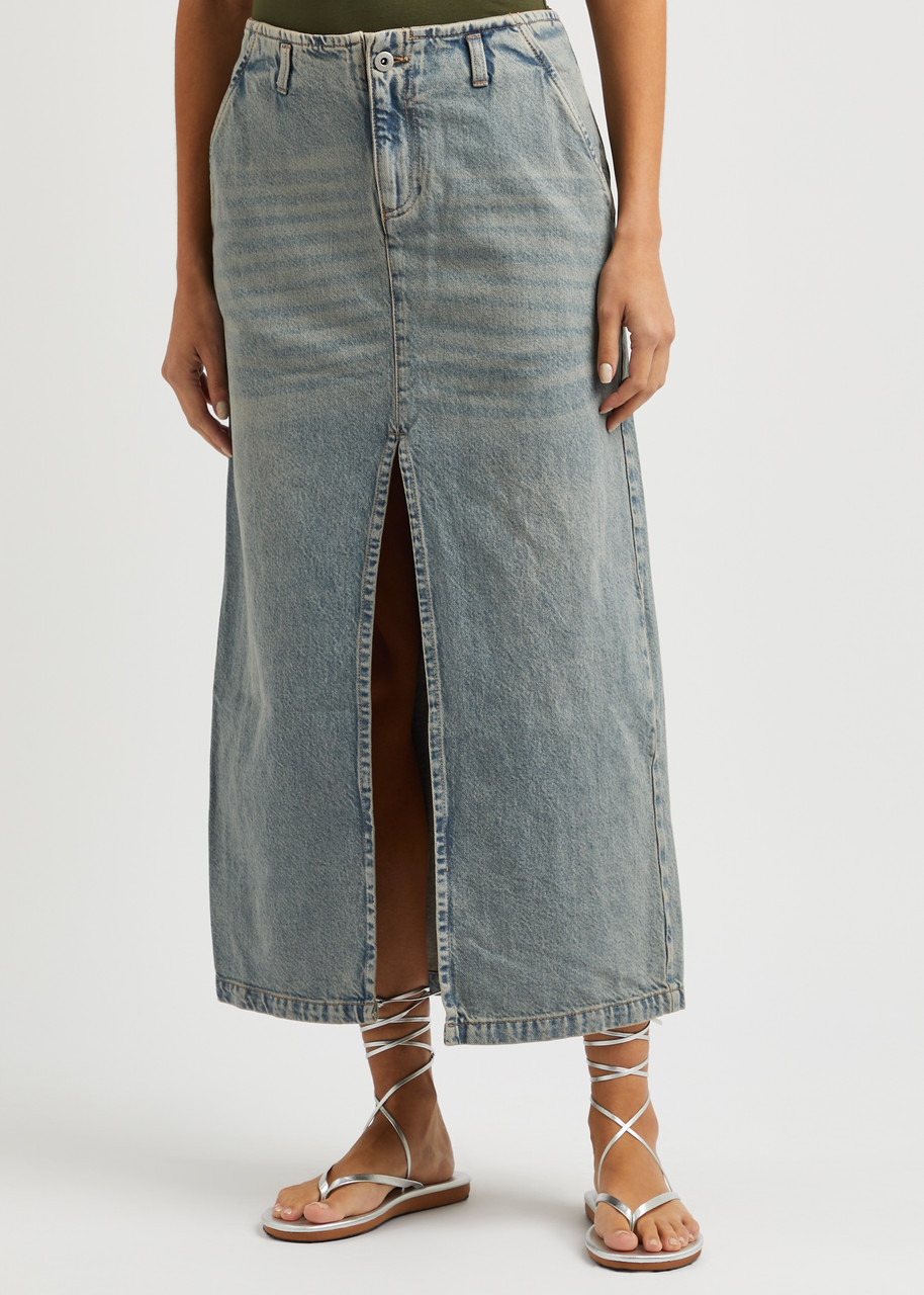 Leslie denim midi skirt - 2