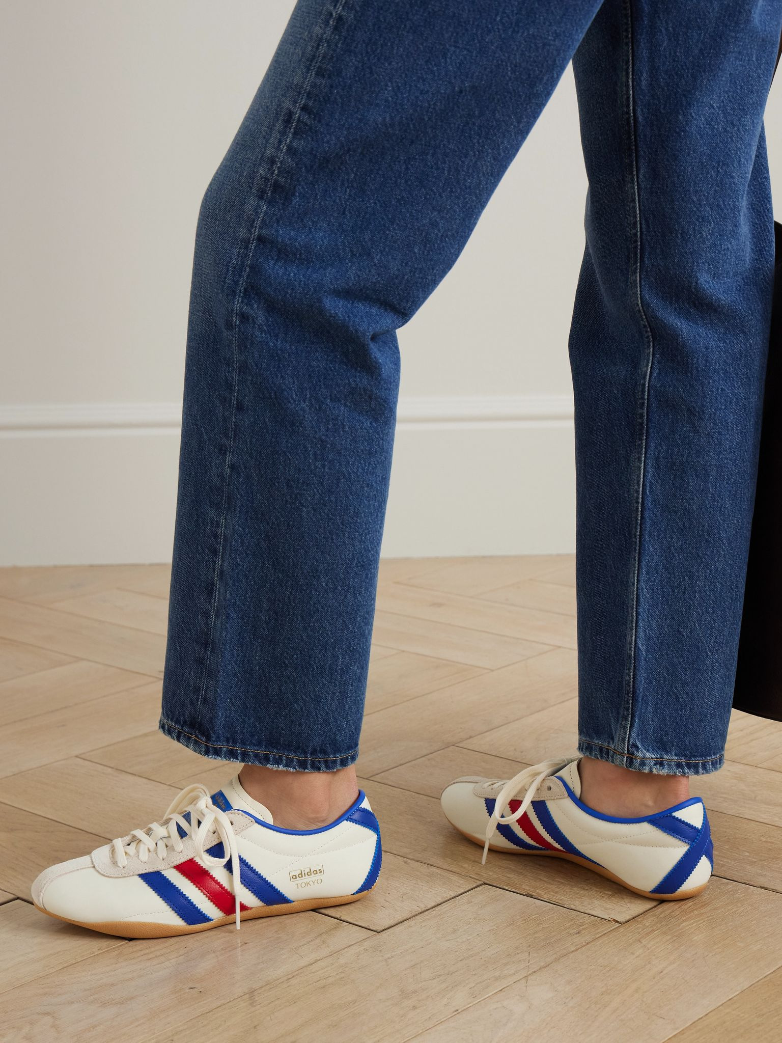 Tokyo leather and suede-trimmed mesh sneakers White - 2