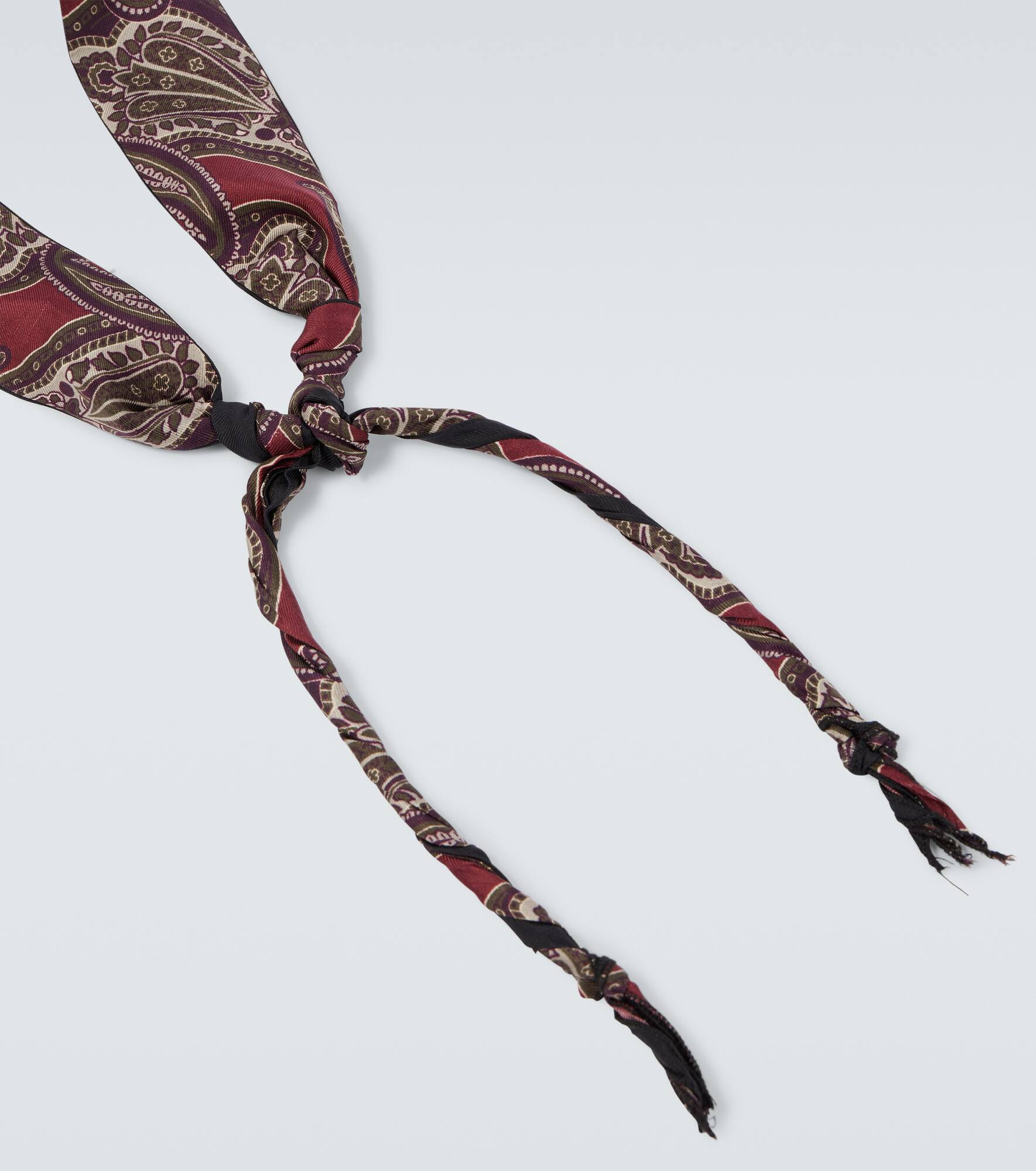 Twisted paisley silk tie - 2