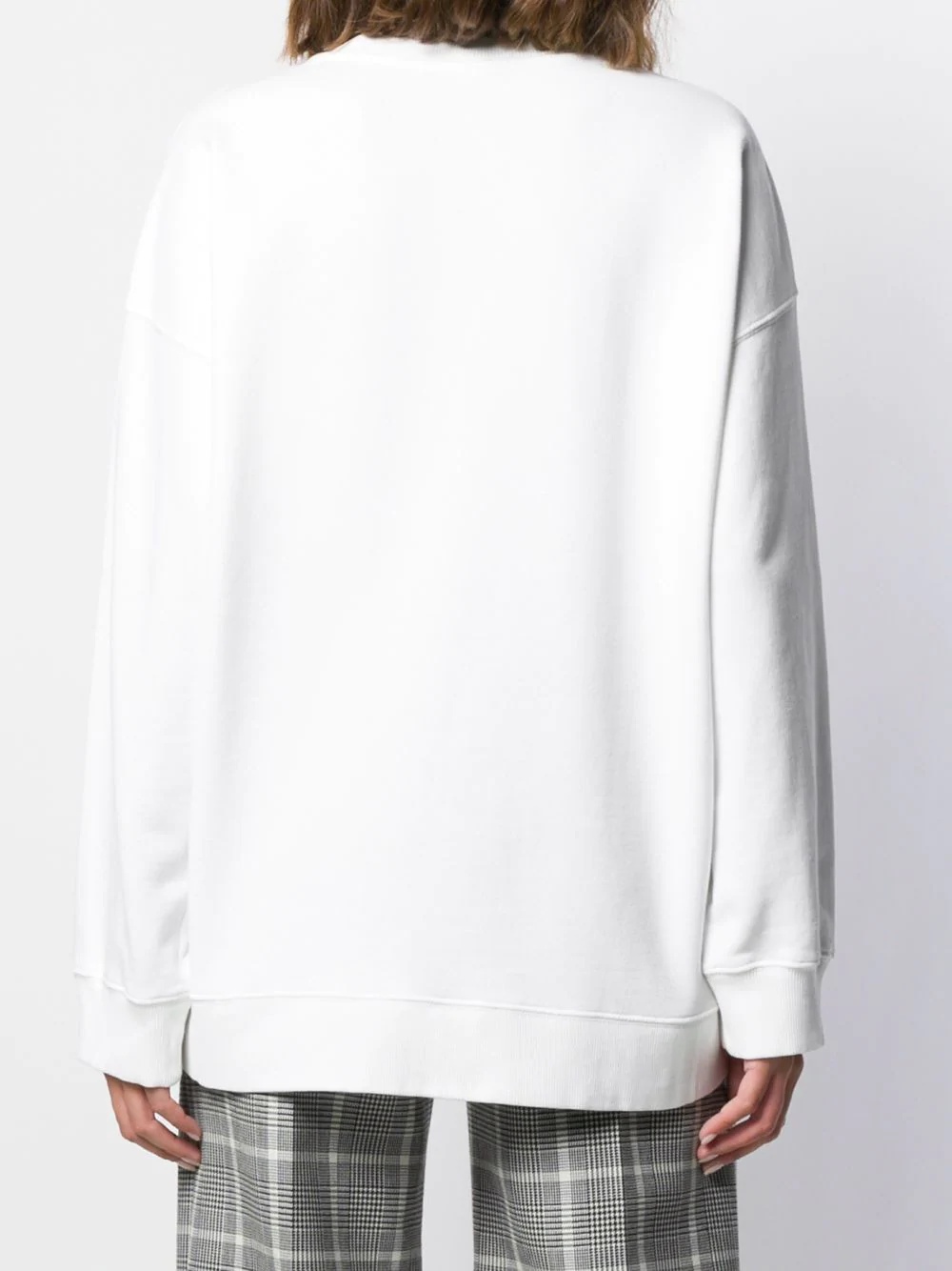 embossed logo sweatshirt - 4