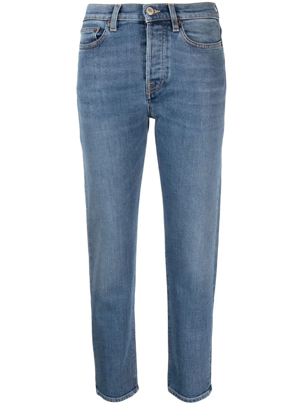 Classic high-waisted cropped jeans - 1