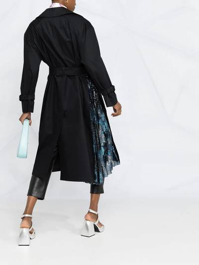 MSGM double-breasted belted trench coat outlook