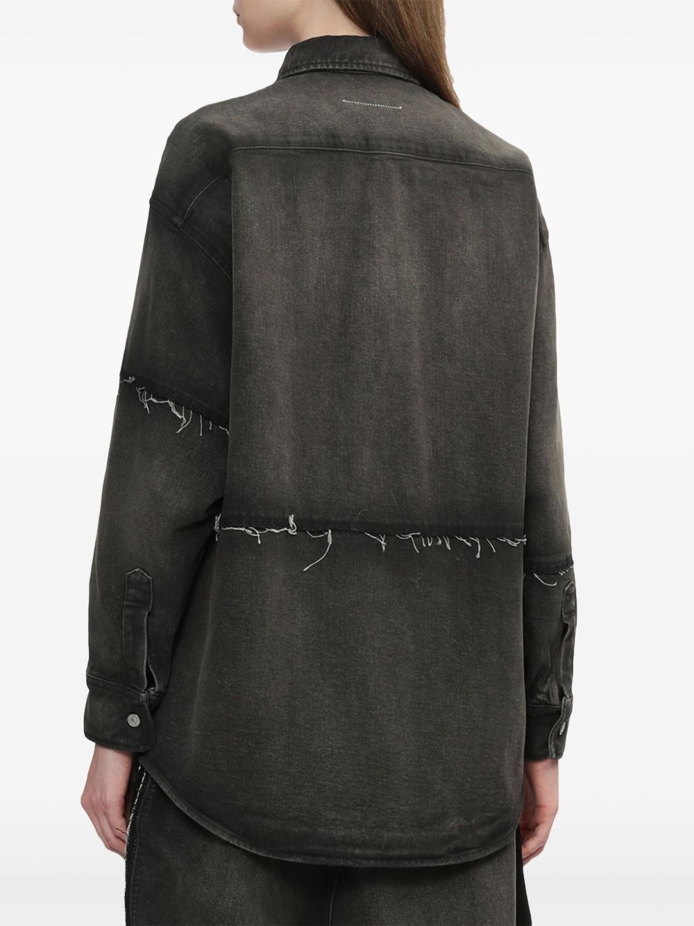 numbers-embroidered shirt - 4