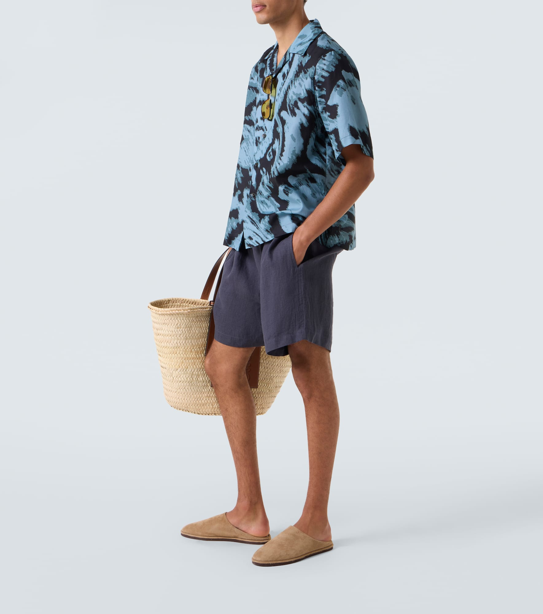 Printed cotton and silk twill shirt - 2