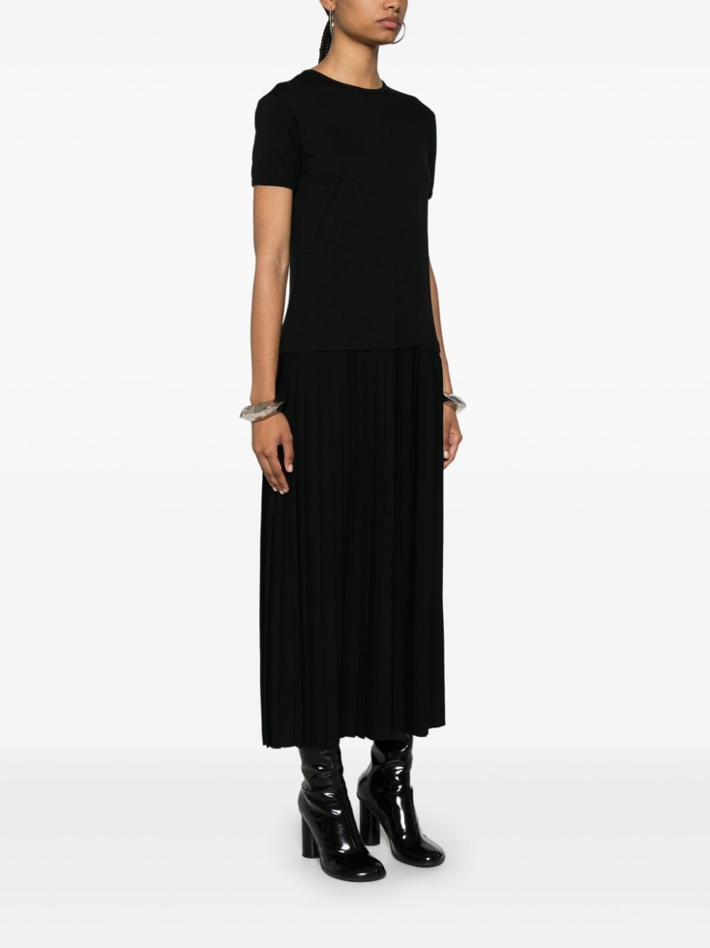 pleated cotton maxi dress - 3