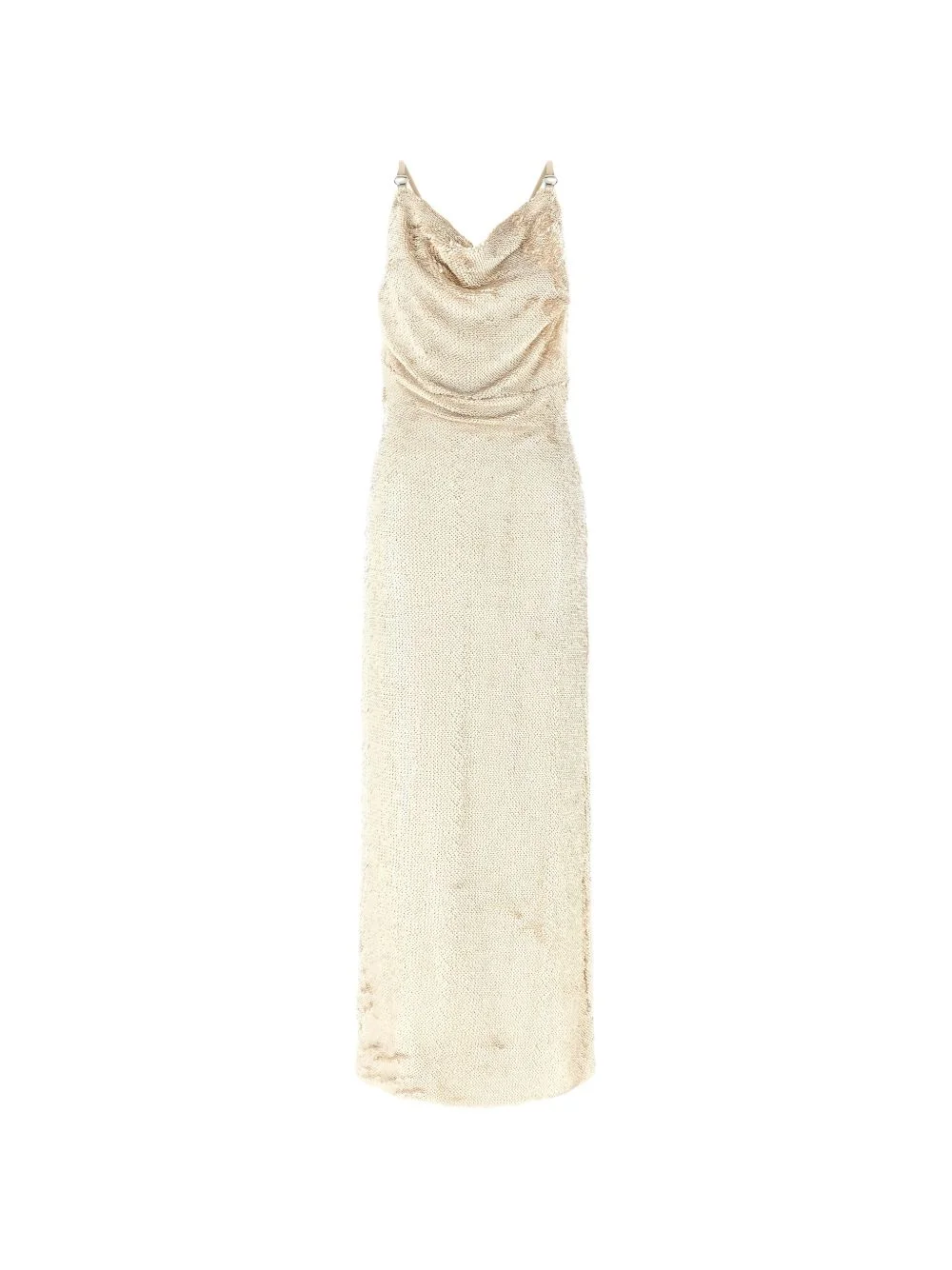 sequin-embellished draped dress - 1