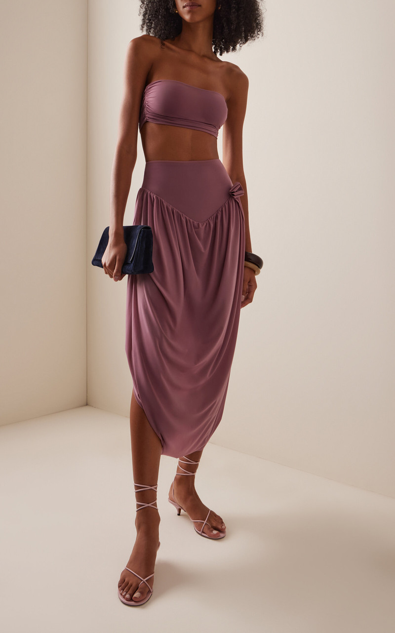 MAYGEL CORONEL Exclusive Noreiga Jersey Skirt Set purple outlook