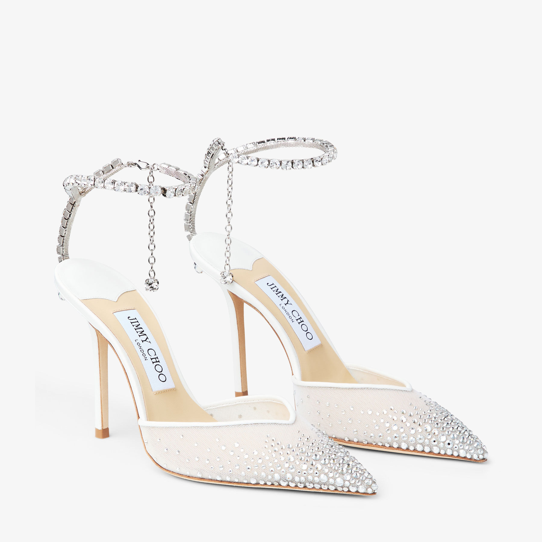 Saeda 100
White Mesh Crystal Pumps - 2