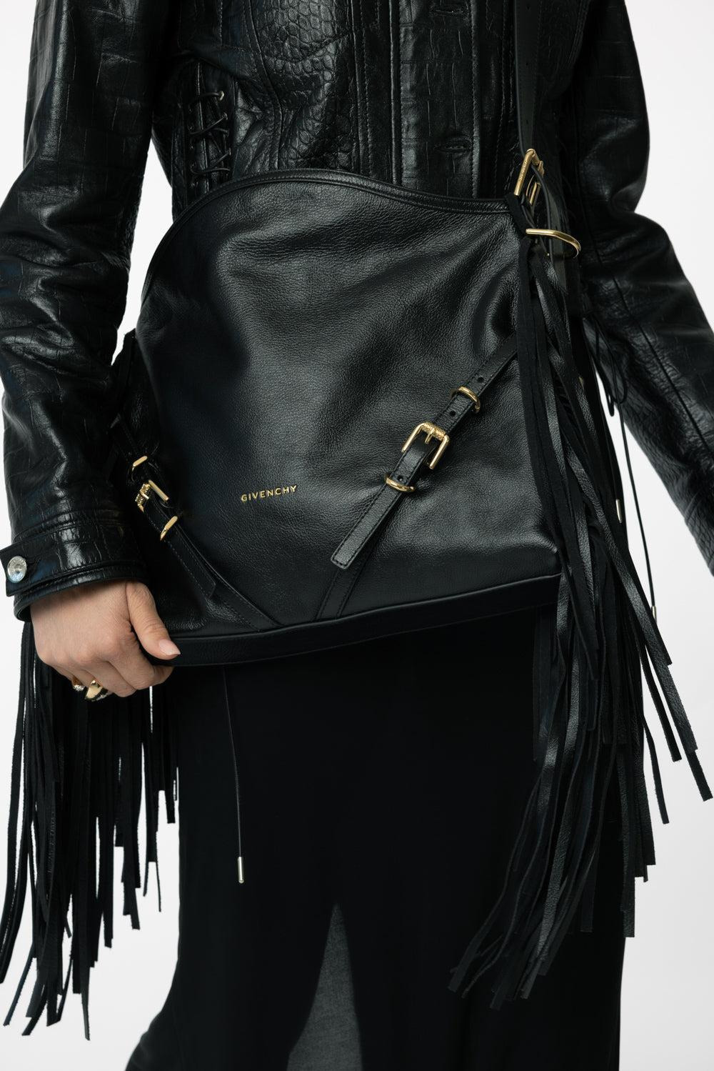 Voyou Medium Bag - Black Fringe - 2